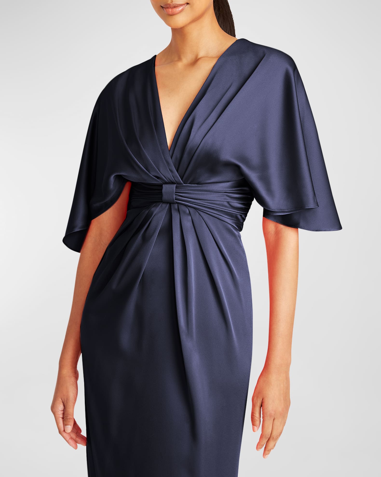 Theia Lucia KimonoSleeve Cocktail Dress Neiman Marcus