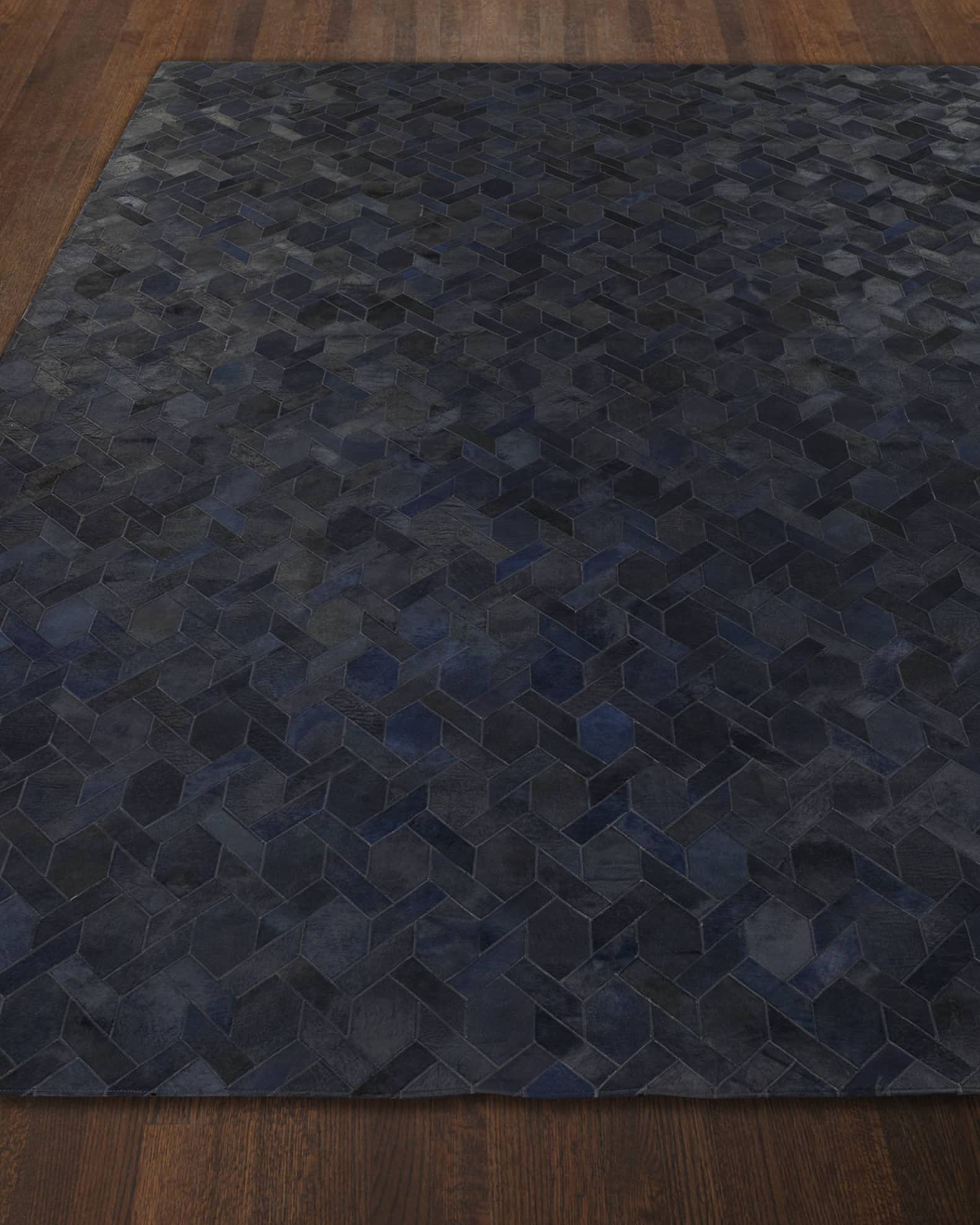 Crescent Hair on Hide Rug 1