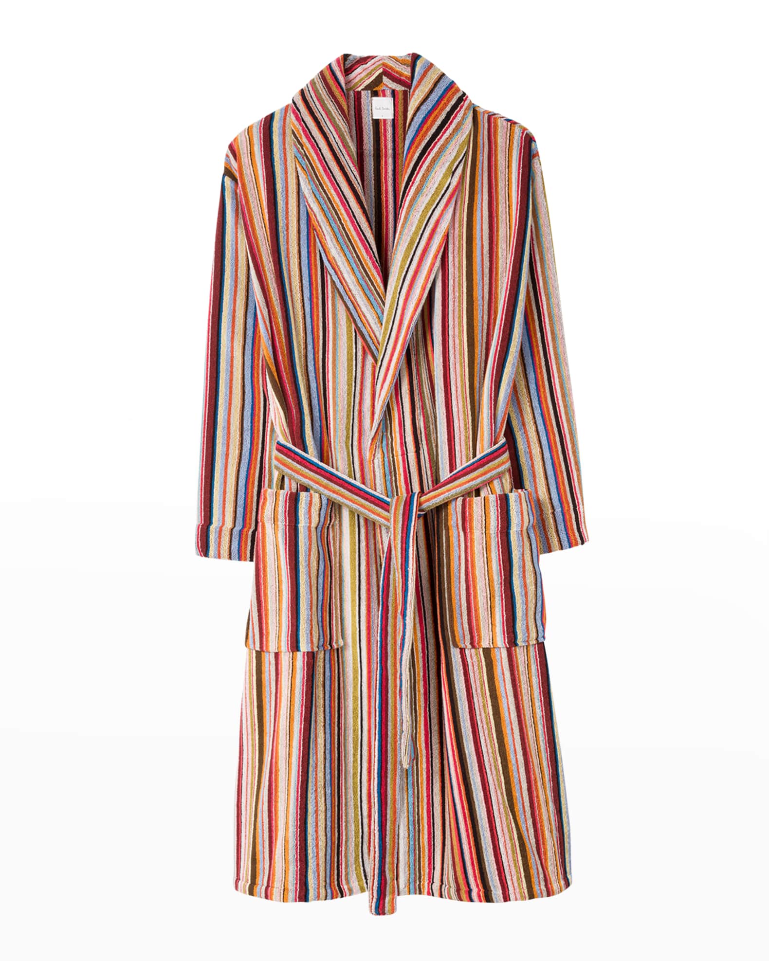 Men's Multi-Stripe Shawl Robe 1