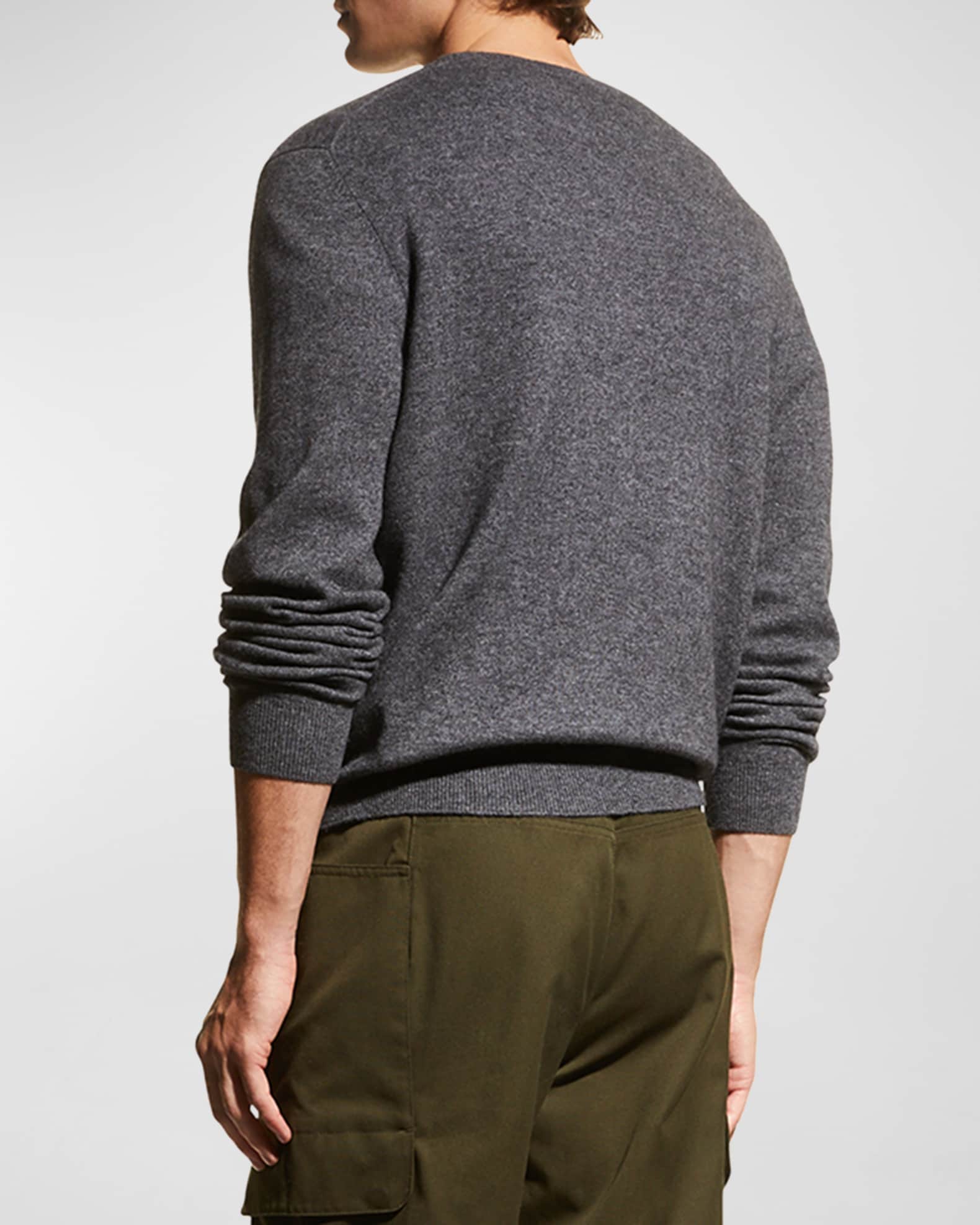 Men s Wool Cashmere Knit V Neck Sweater