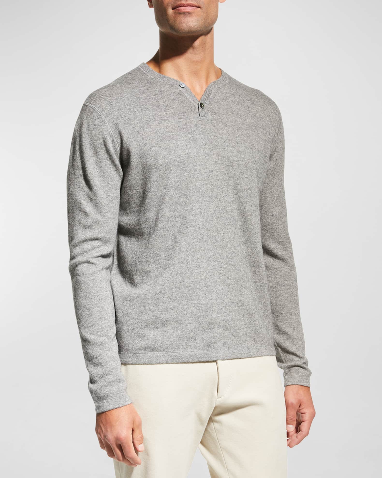 Men's cashmere henley sweater online
