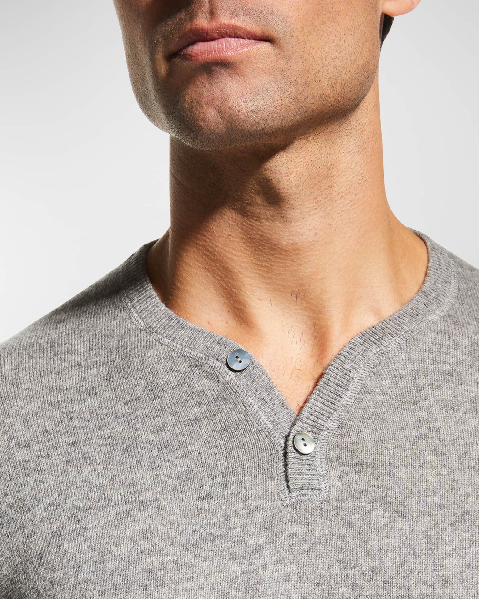 Men's cashmere henley sweater online