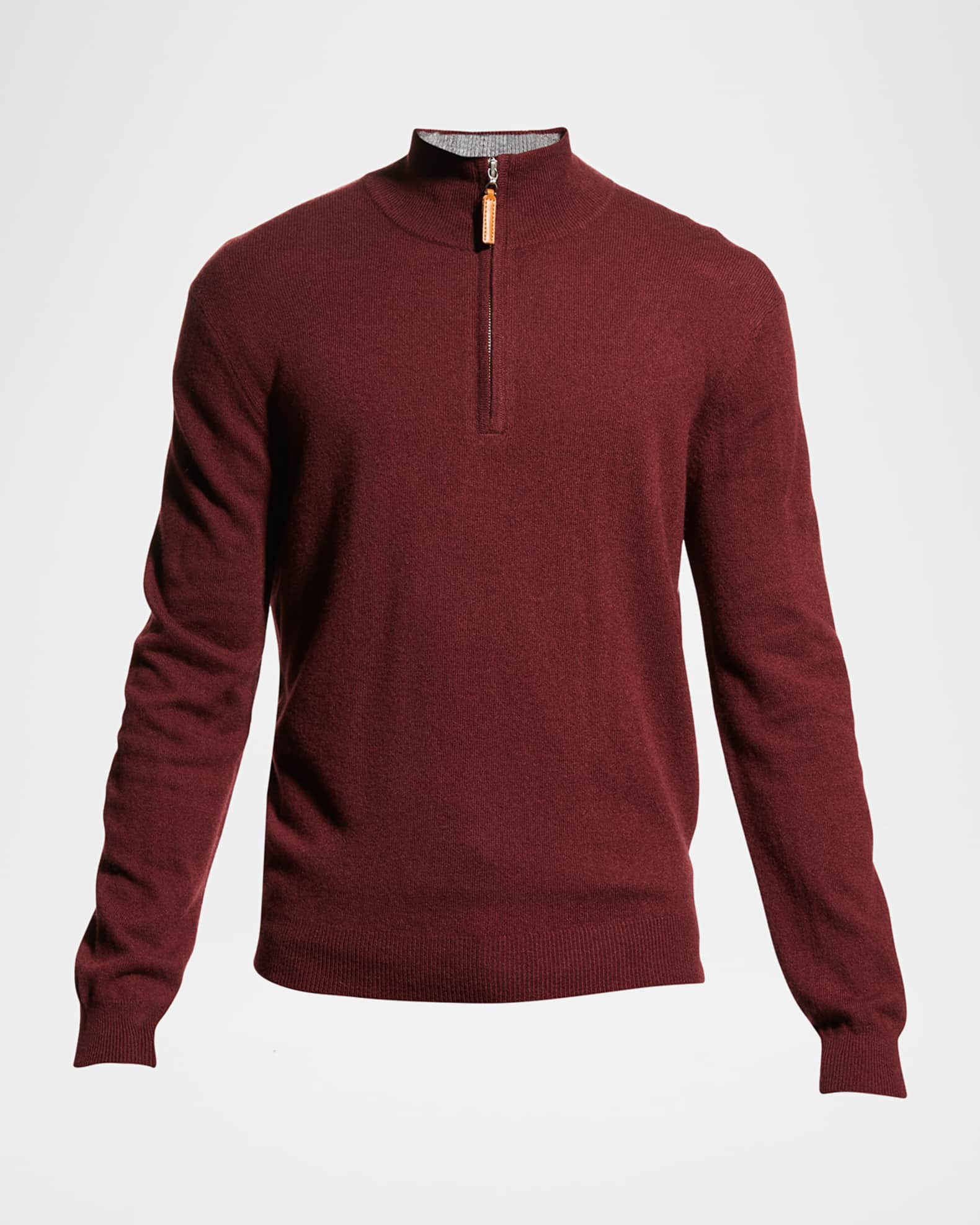 Neiman Marcus Men's Wool-Cashmere 1/4-Zip Sweater | Neiman Marcus