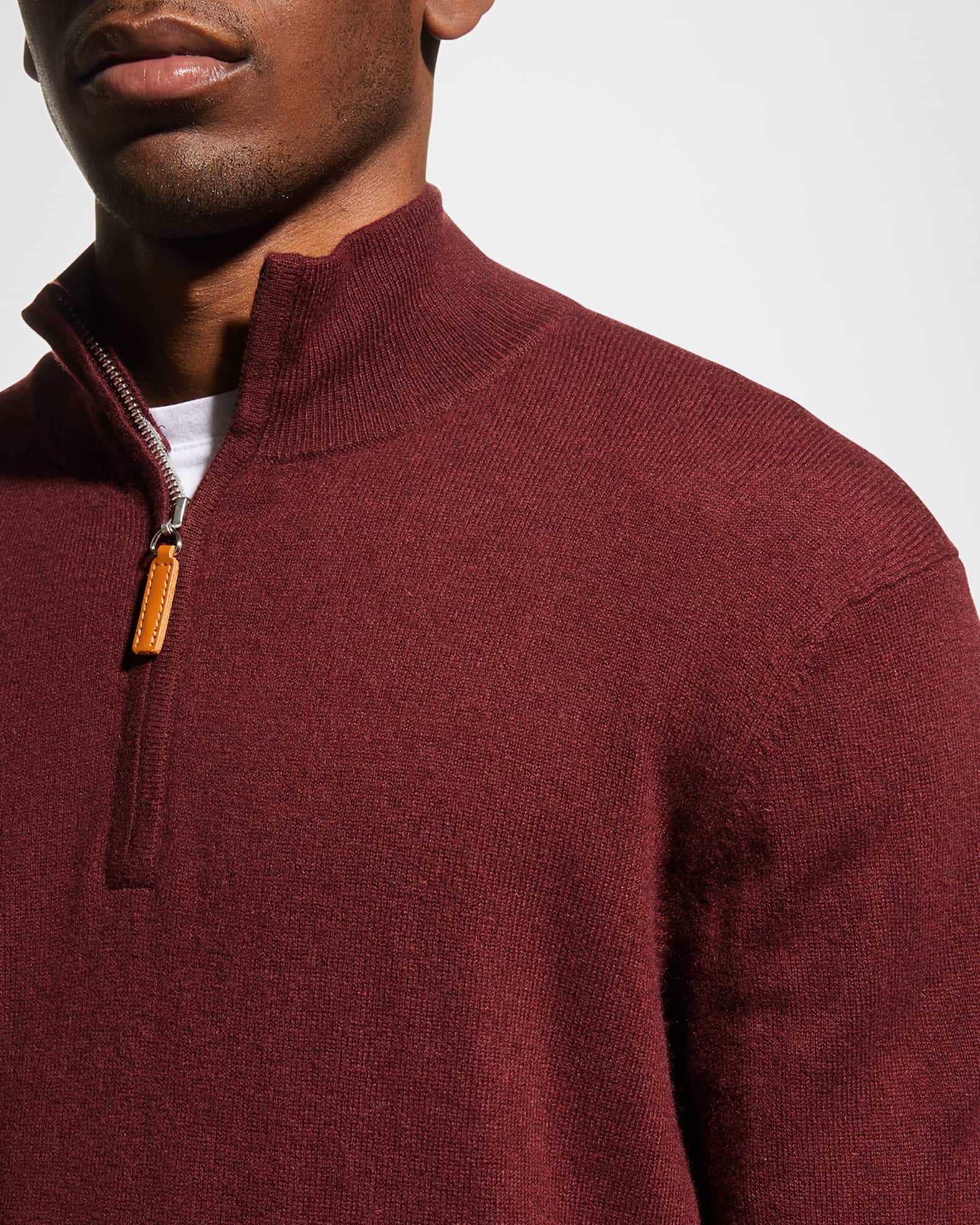 Neiman Marcus Men's Wool-Cashmere 1/4-Zip Sweater | Neiman Marcus