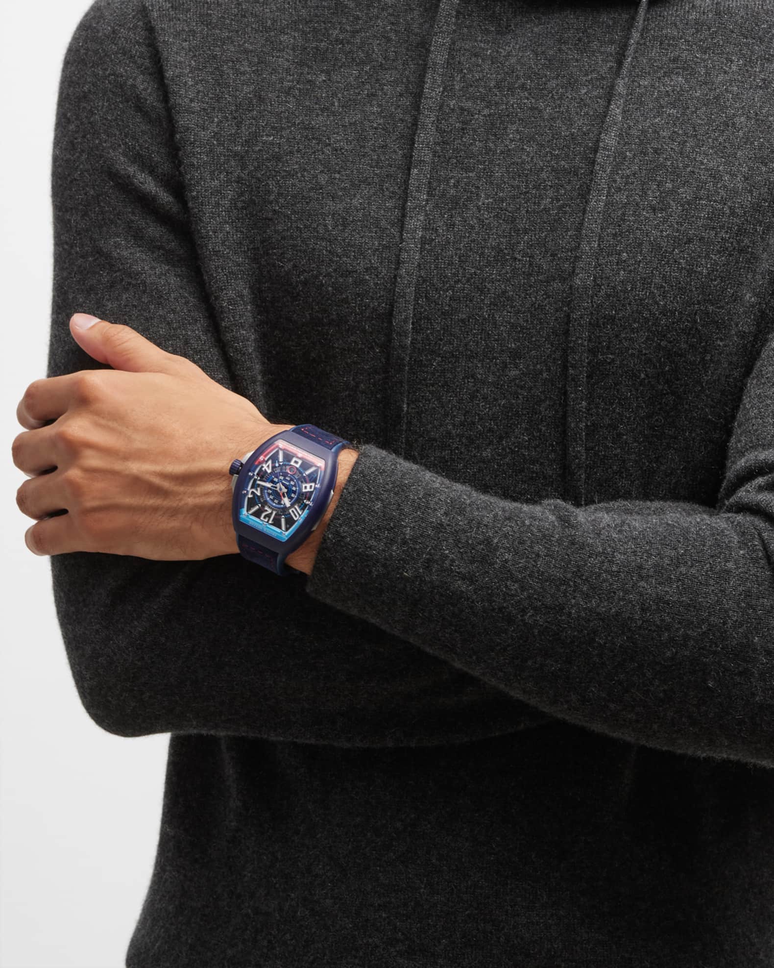 Men's Limited Edition Bill Auberlen Skeleton Automatic Watch in Blue 1