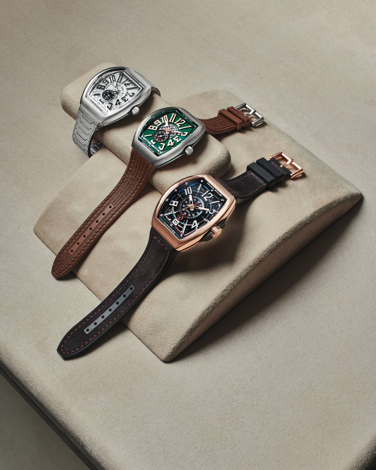 Limited Edition Rose Gold Auberlen Skeleton Auto Watch with Leather Strap 1