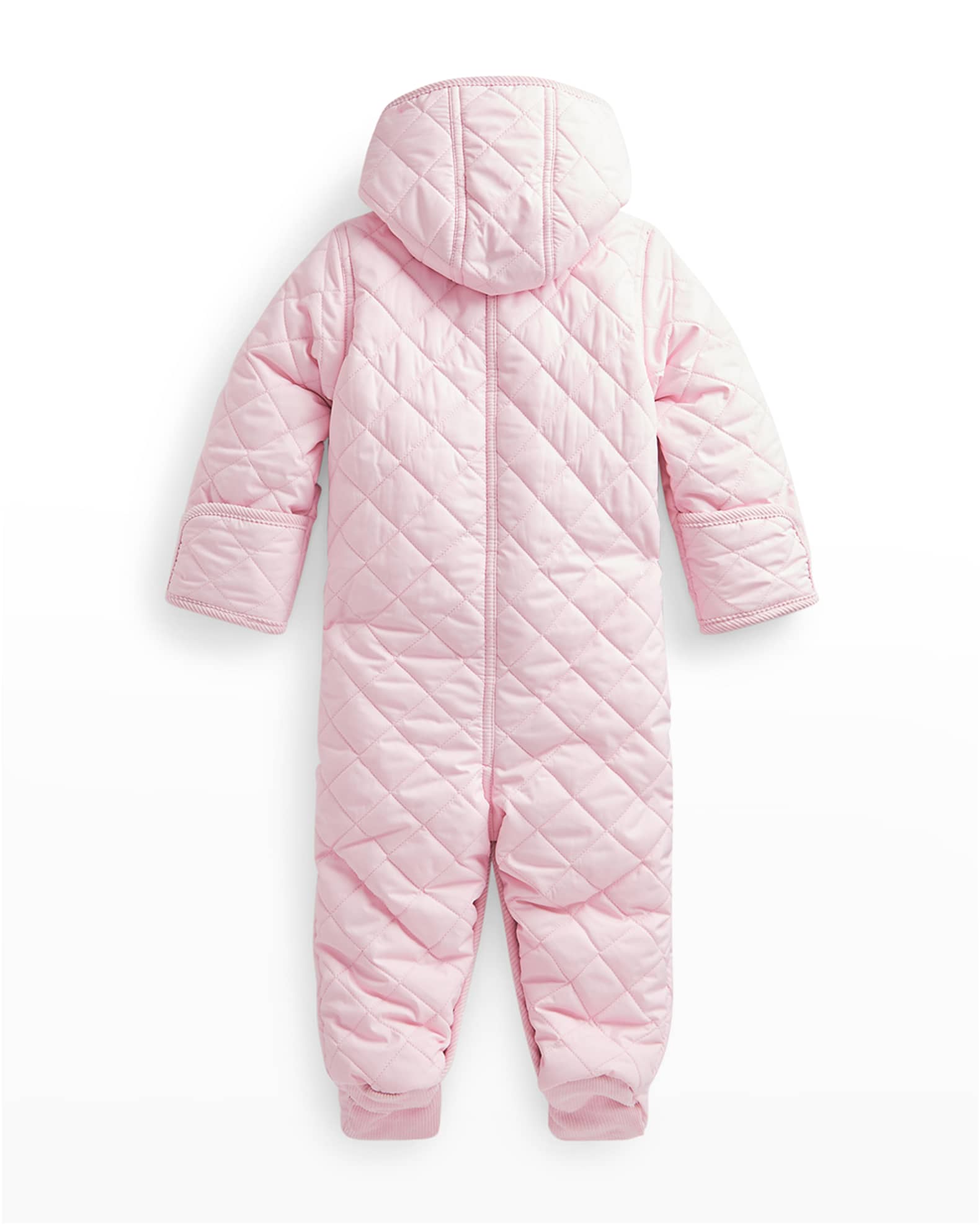 Ralph Lauren Childrenswear Girl's Logo Hooded Quilted Snowsuit, Size  Newborn-9M | Neiman Marcus