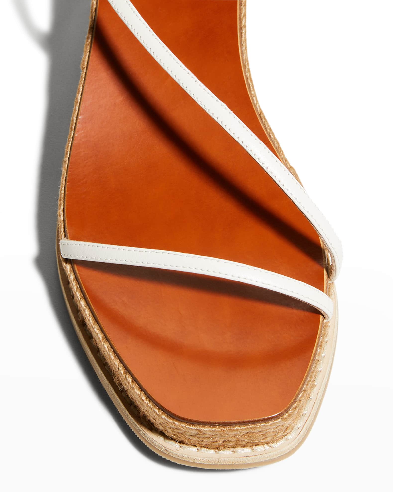 Jimmy Choo Drive Leather Wedge Espadrille Sandals Neiman Marcus