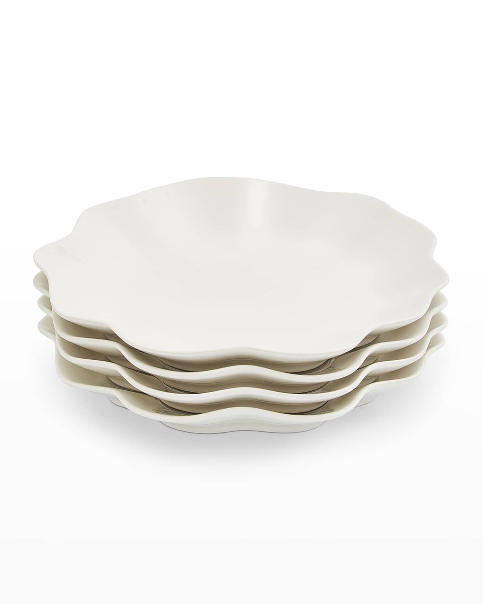 Portmeirion Home & Gifts Taartbord met voet, porselein, wit, 24,5 x 24