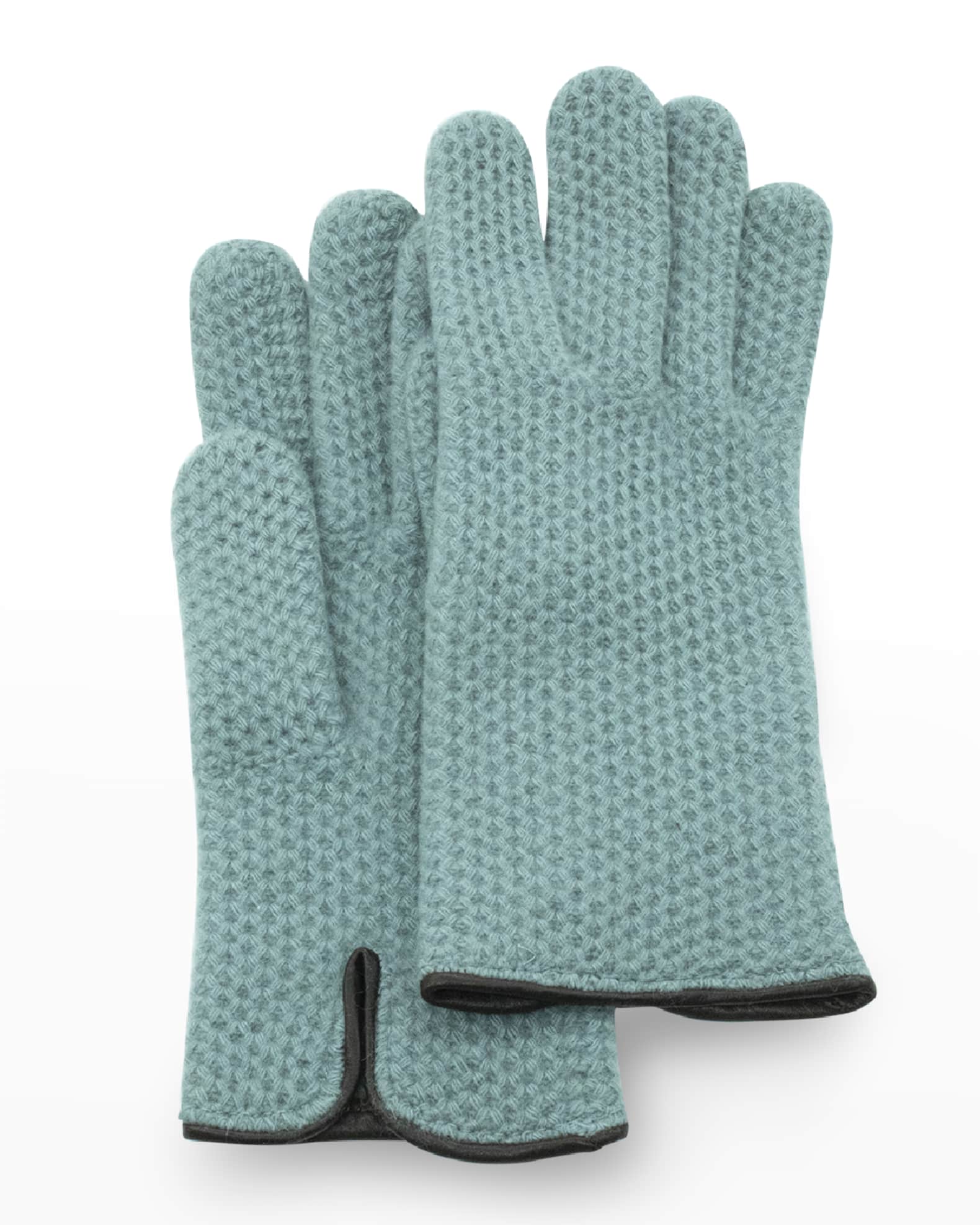 Honeycomb Stitched Cashmere Gloves  0