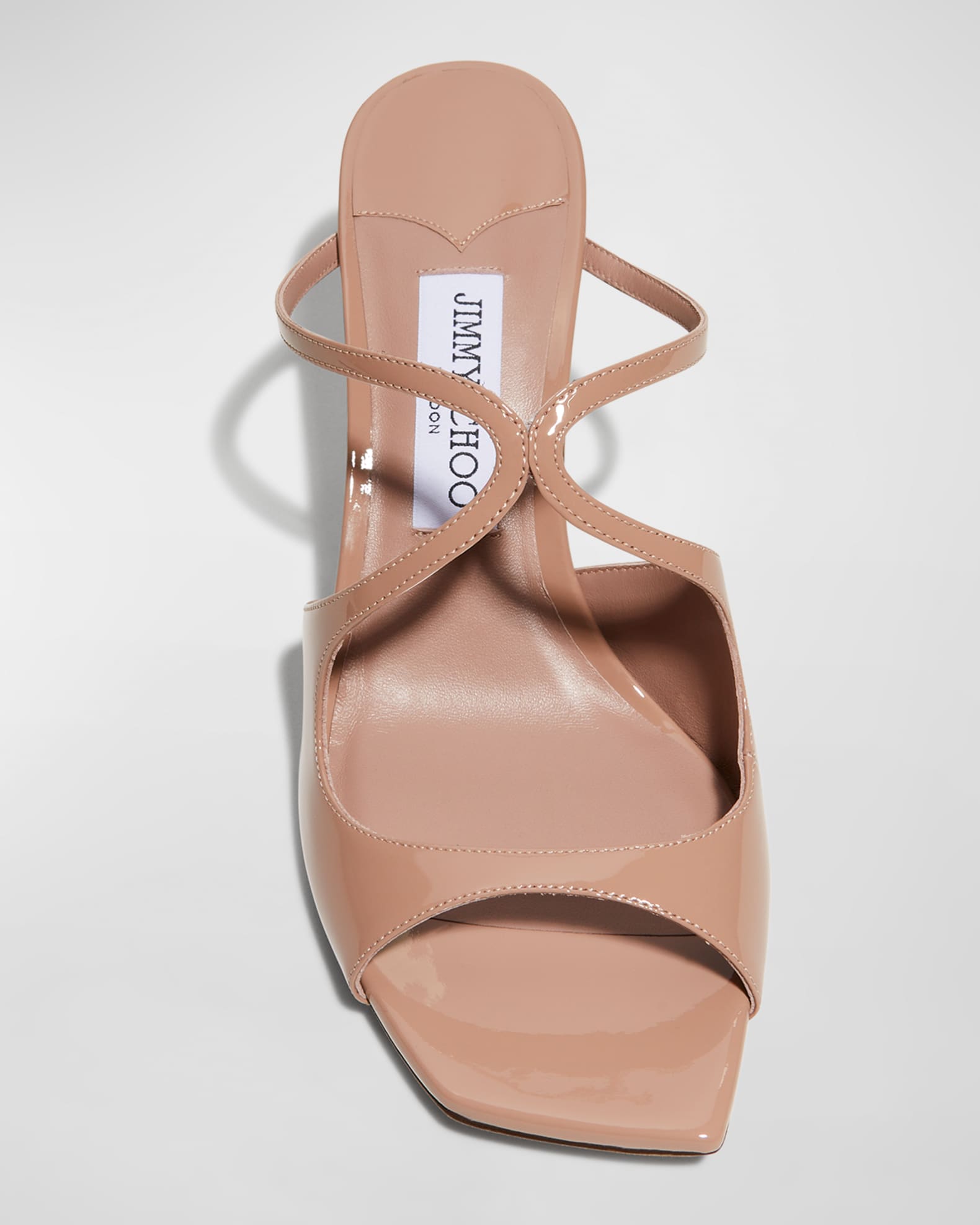 Jimmy Choo Anise Patent Leather Slide Sandals | Neiman Marcus