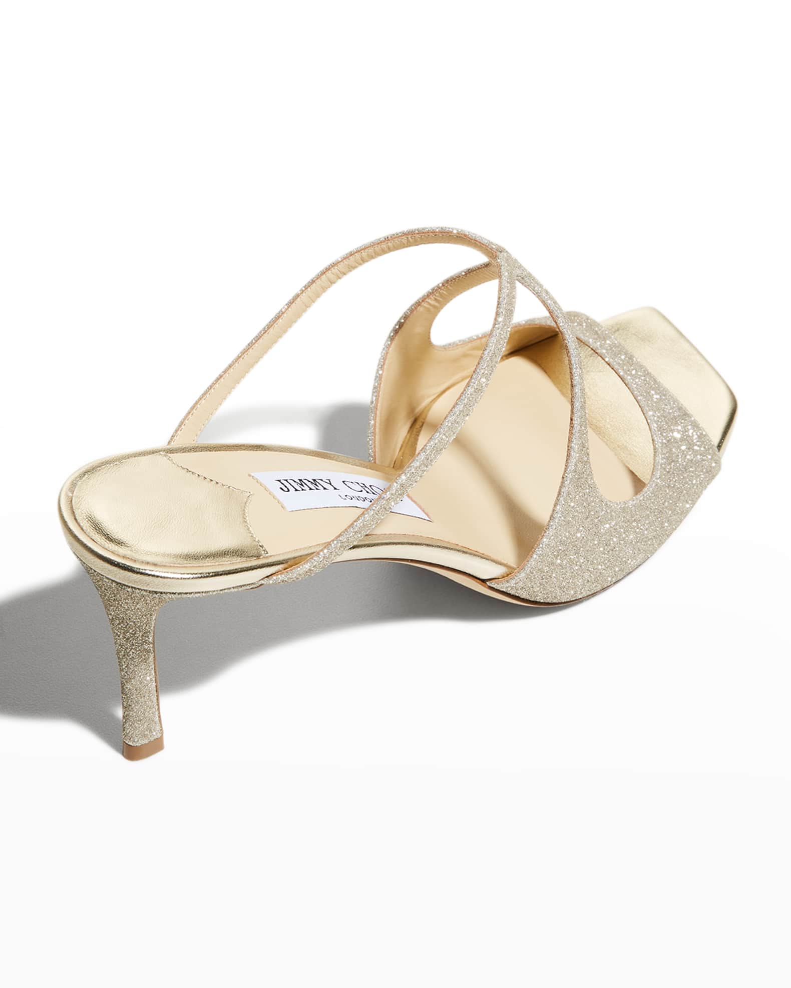 Anise Glitter Slide Sandals