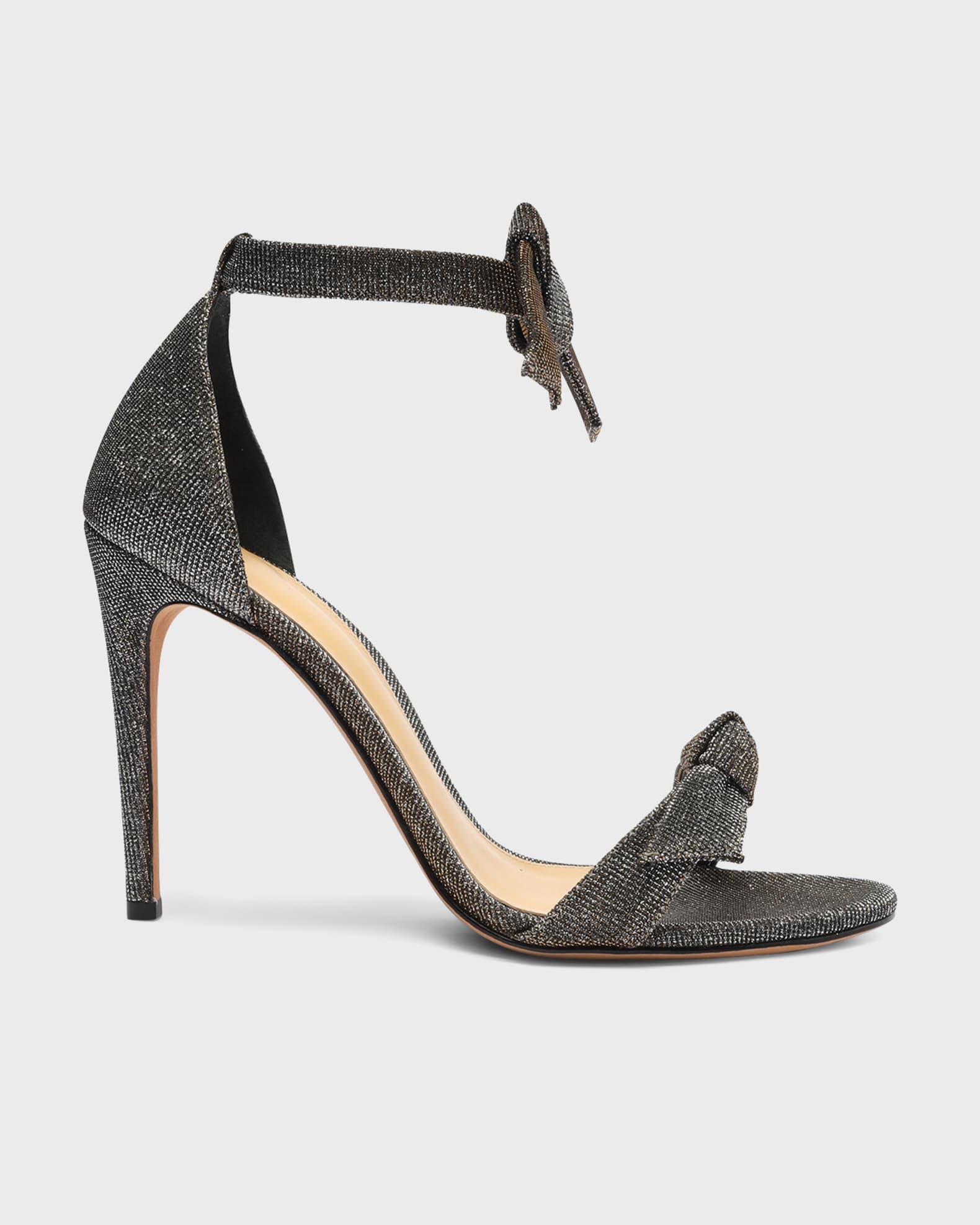Clarita Bow Metallic Evening Sandals 0
