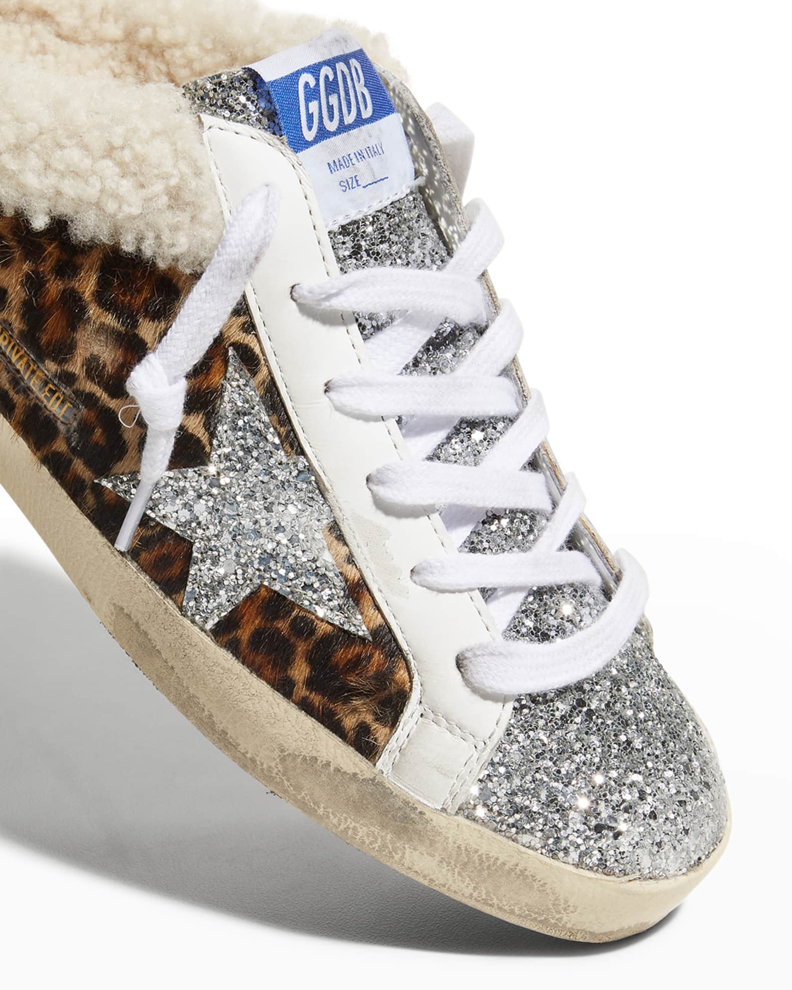 Golden Goose Superstar Sabot LeopardPrint Shearling Sneakers Neiman Marcus