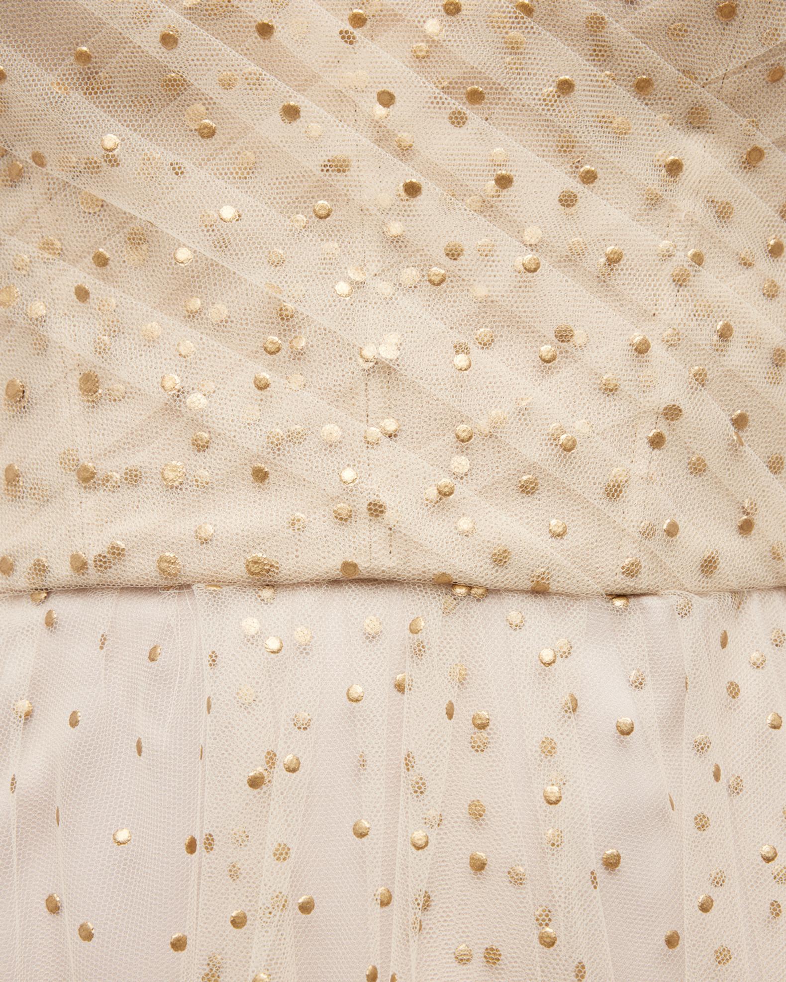 Robe Midi Monique Lhuillier Blanche à Pois Suisses - Taille 4 - Coton - Neuve Avec étiquettes