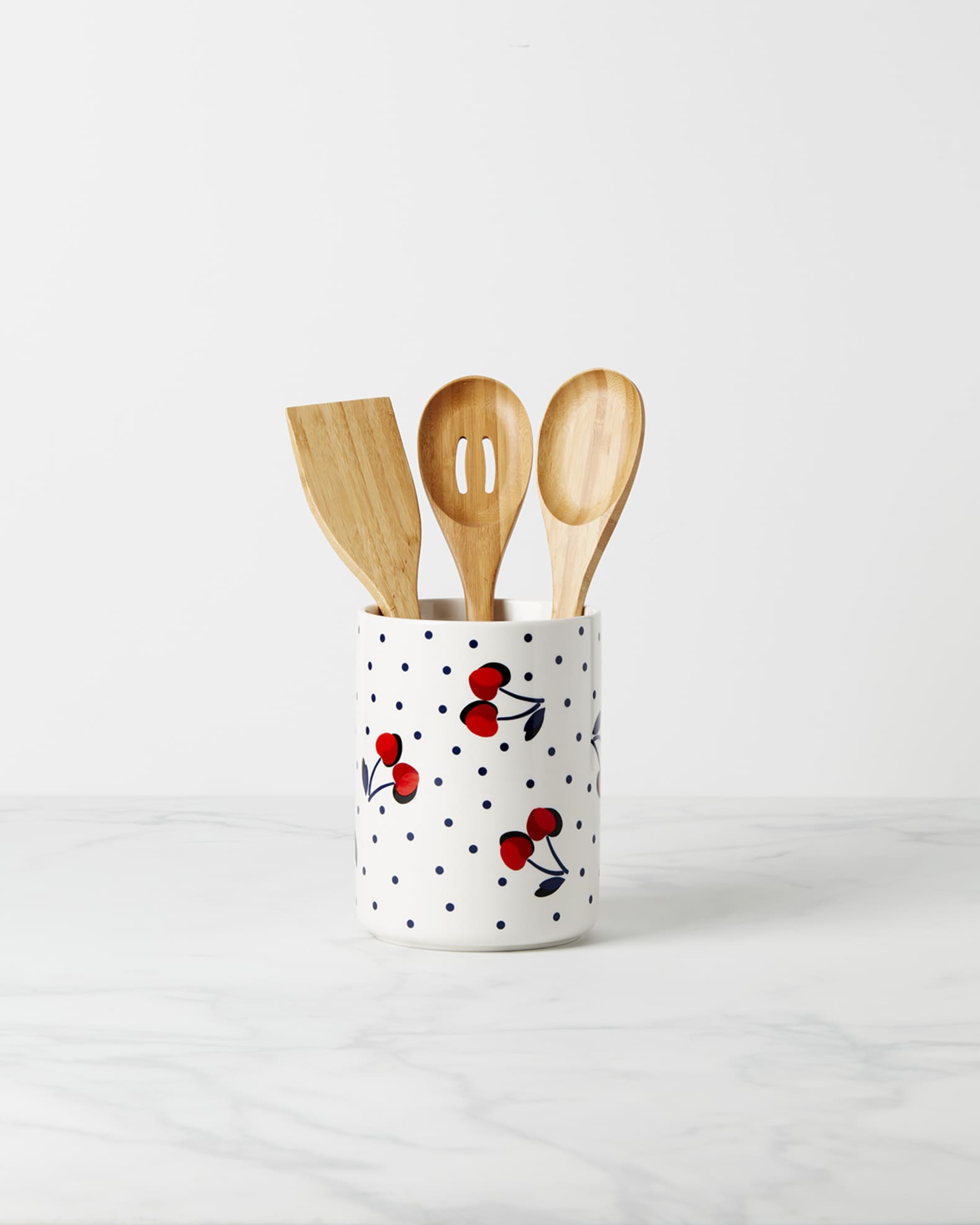 kate spade new york vintage cherry dot 4piece utensil crock set