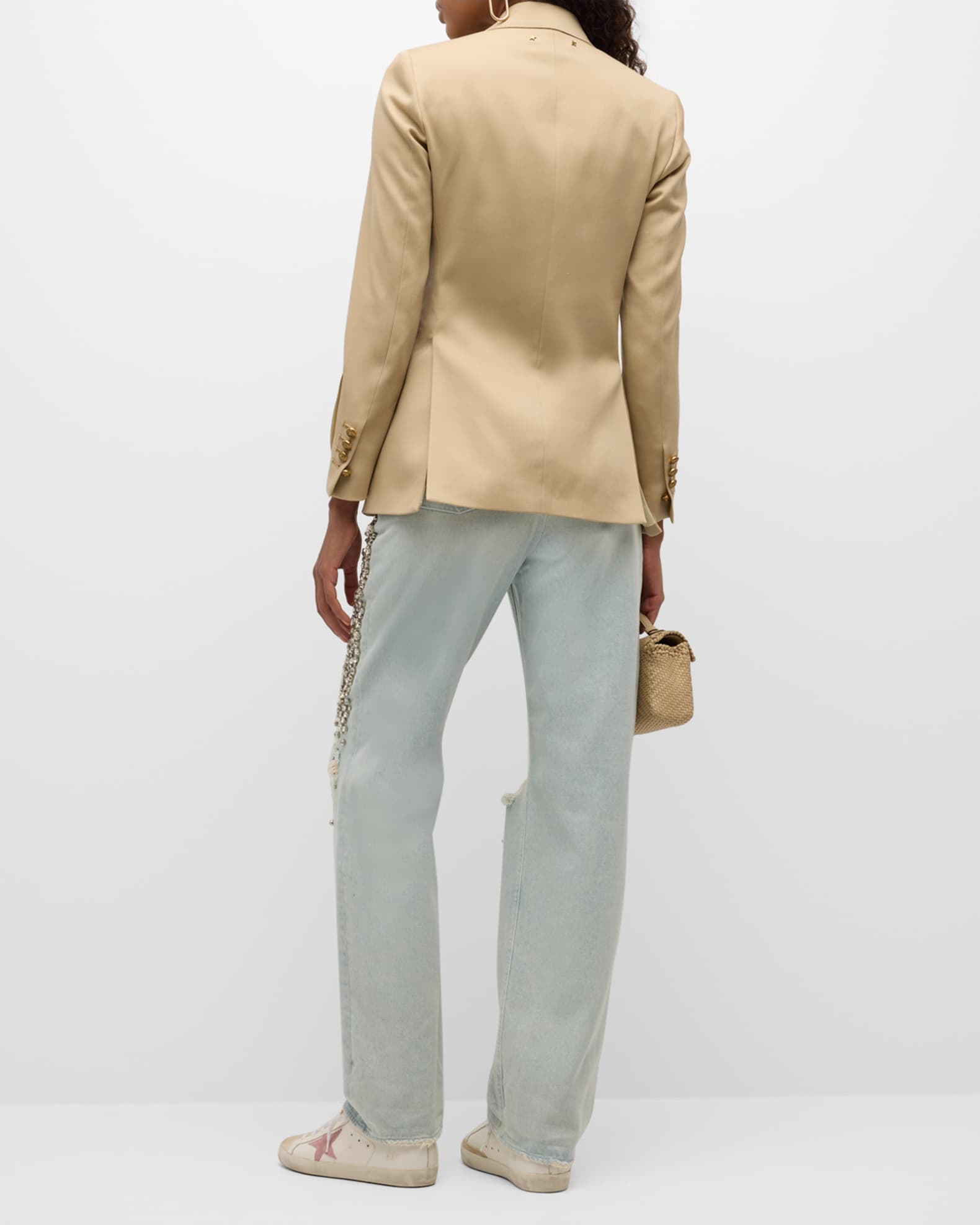 デニム・ジーパン Golden Goose JOURNEY W`S PANT KIM SAND WASH ALL OVER EYELET Golden Goose Journey W's Pant - Kim Sand Wash – LOZURI®