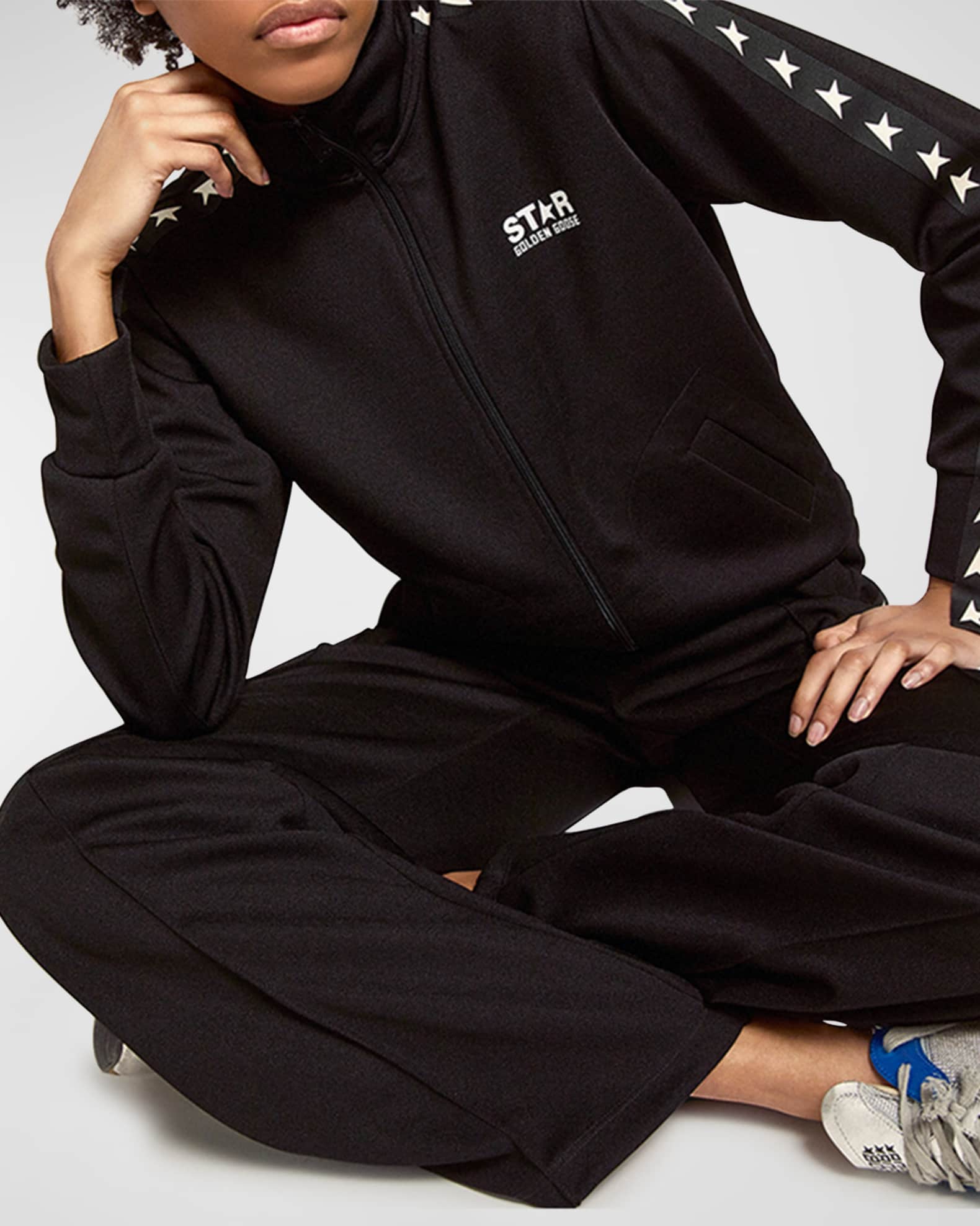 Grosgrain-Trim Tech Jersey Track Jacket 1
