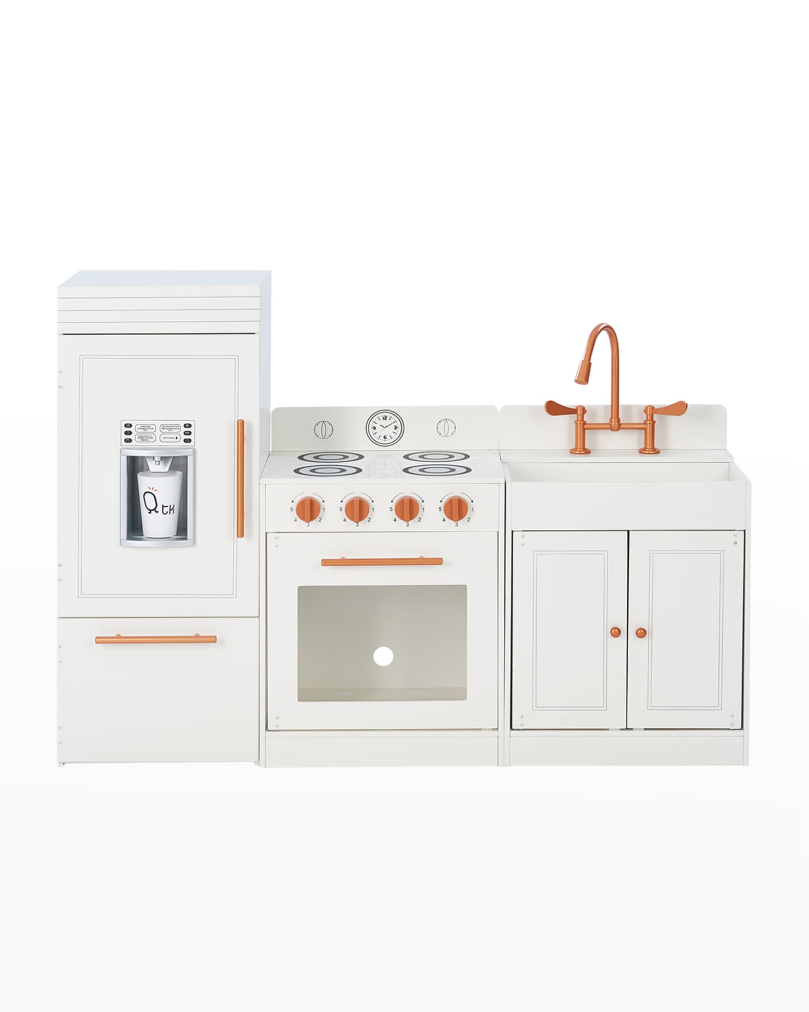 Teamson Kids Little Chef Paris Wood Play Kitchen, White/Rose Gold 1