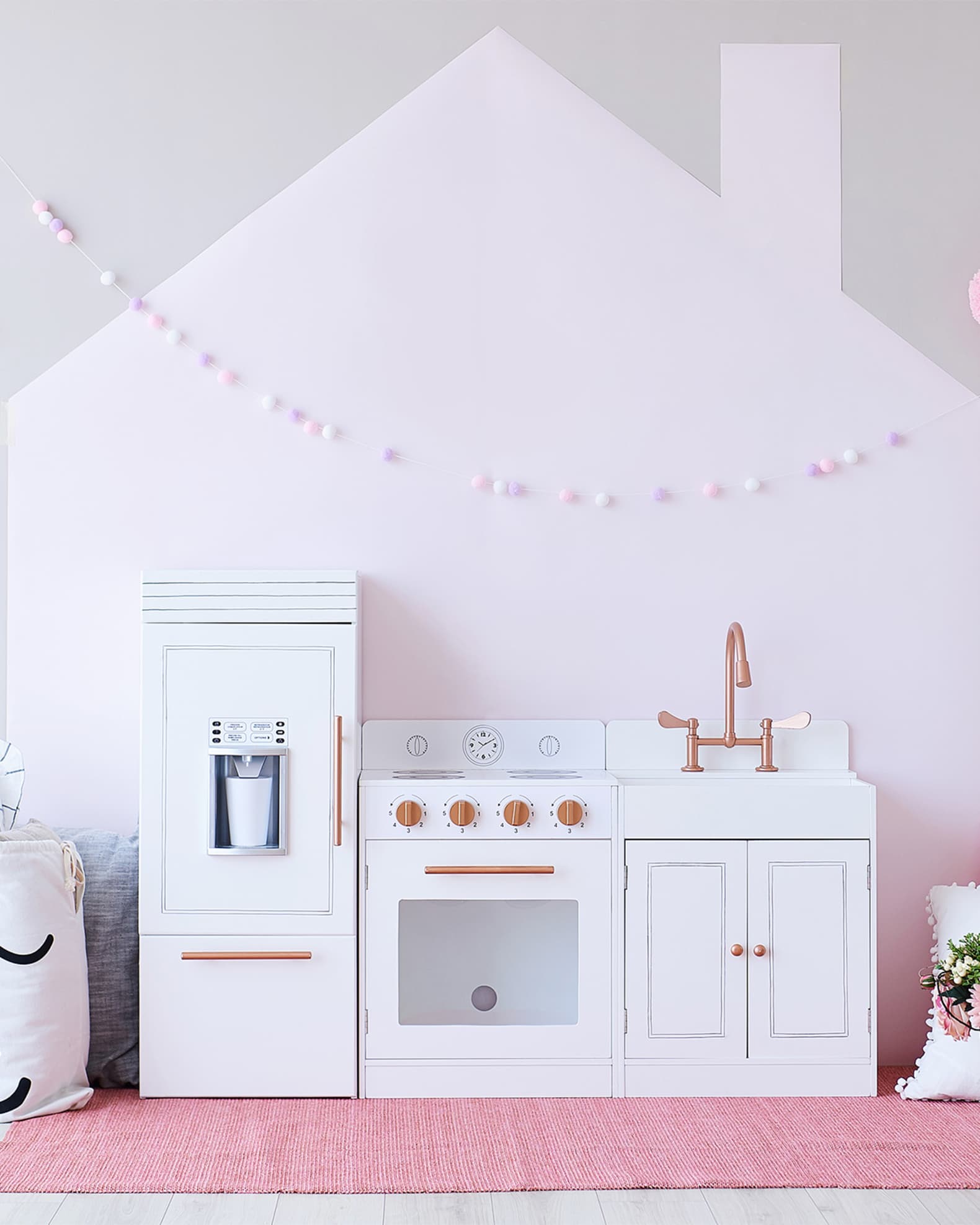 Teamson Kids Little Chef Paris Wood Play Kitchen, White/Rose Gold 0