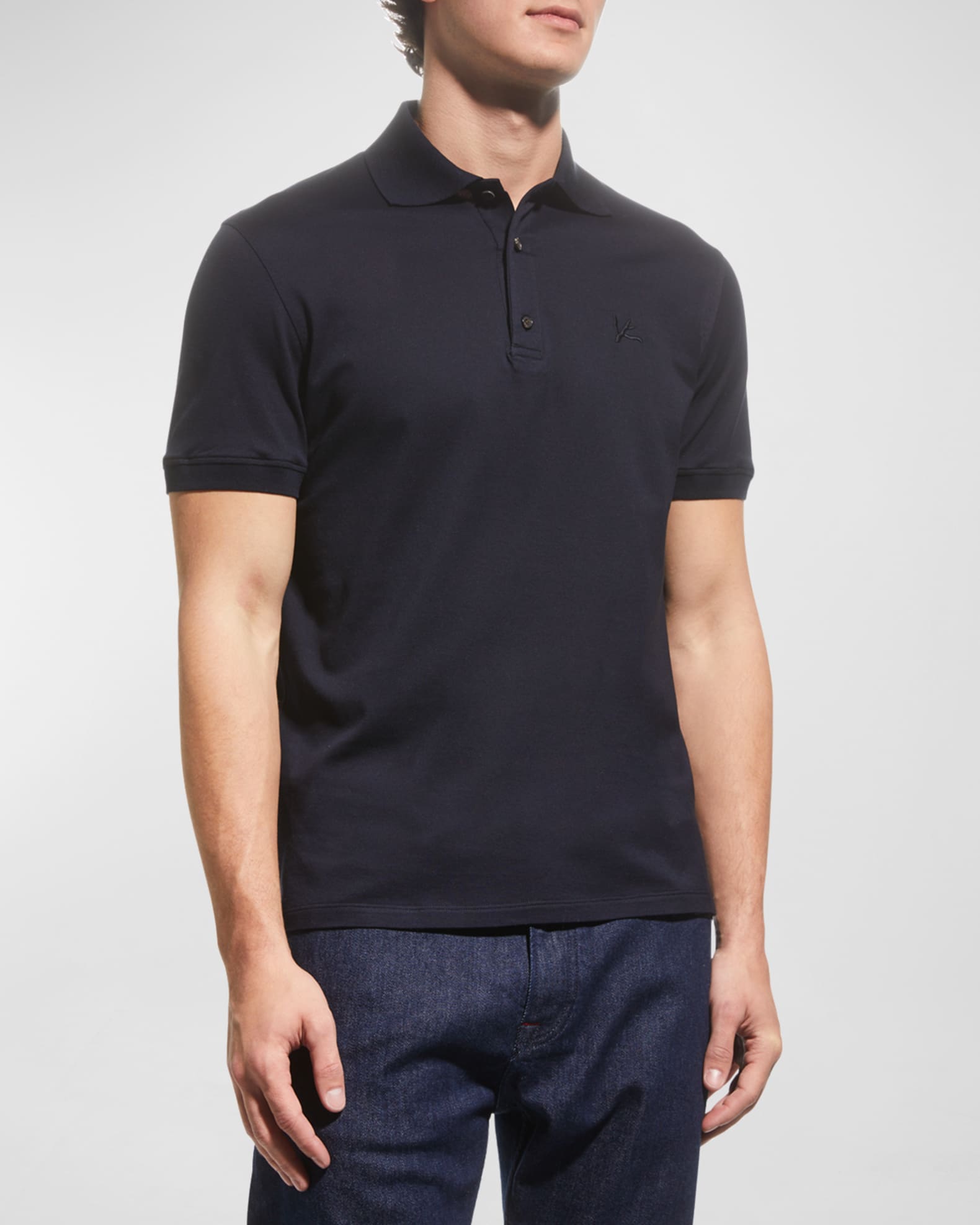 Isaia Men's Logo Polo Shirt | Neiman Marcus