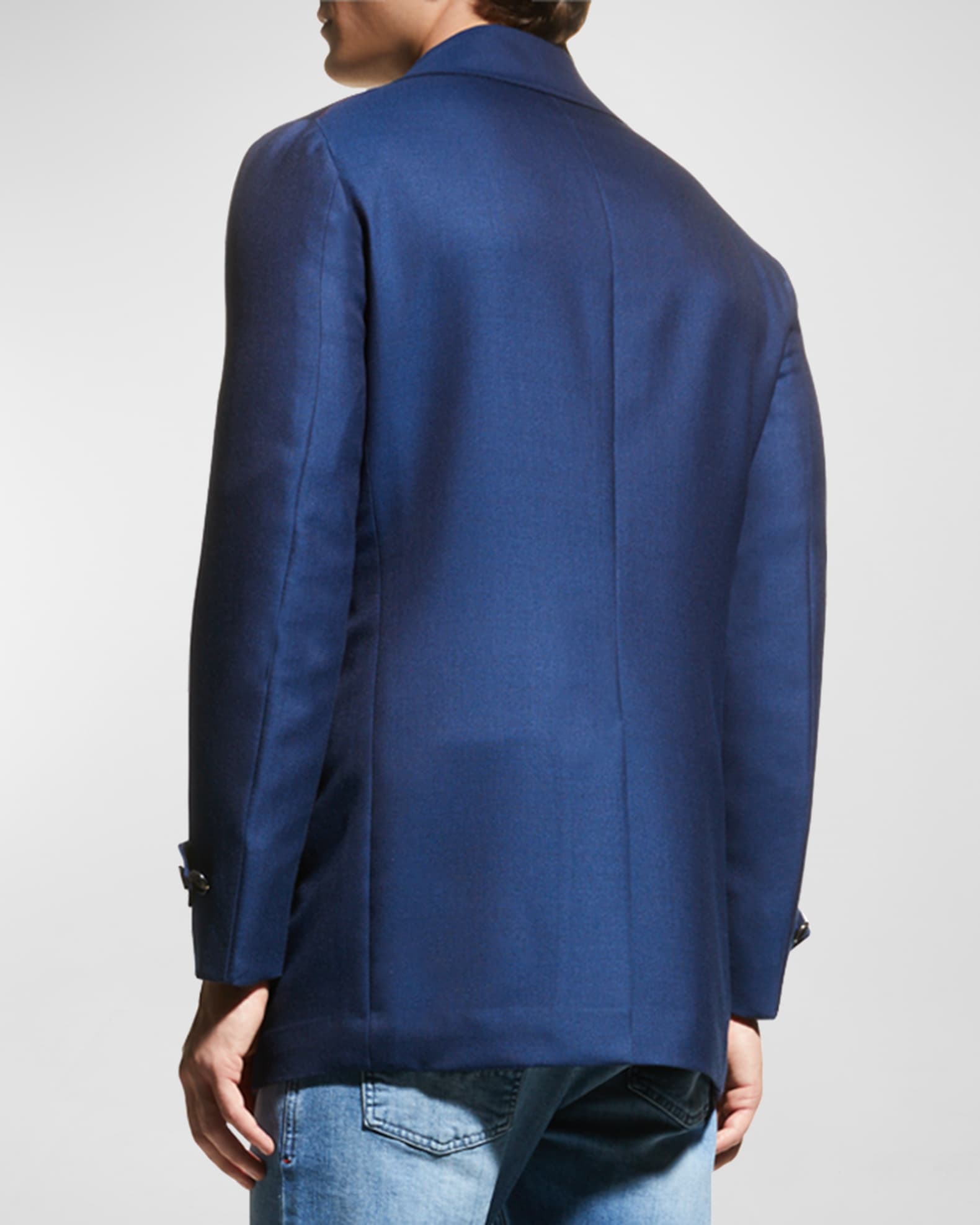 Isaia Men's Wool-Cashmere Walking Coat | Neiman Marcus