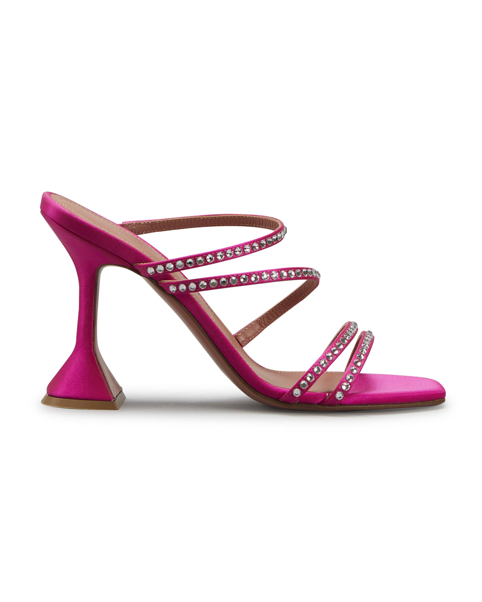 Amina Muaddi Naima Crystal Stappy Slide Sandals | Neiman Marcus