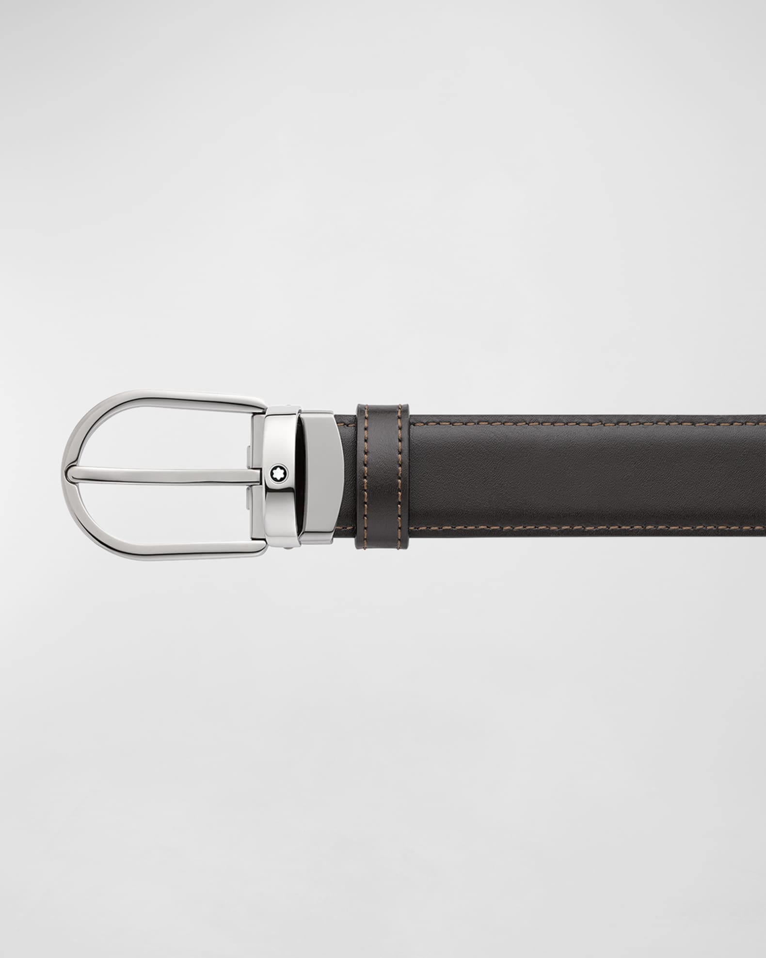 Montblanc Men's Horseshoe Reversible Leather Belt | Neiman Marcus