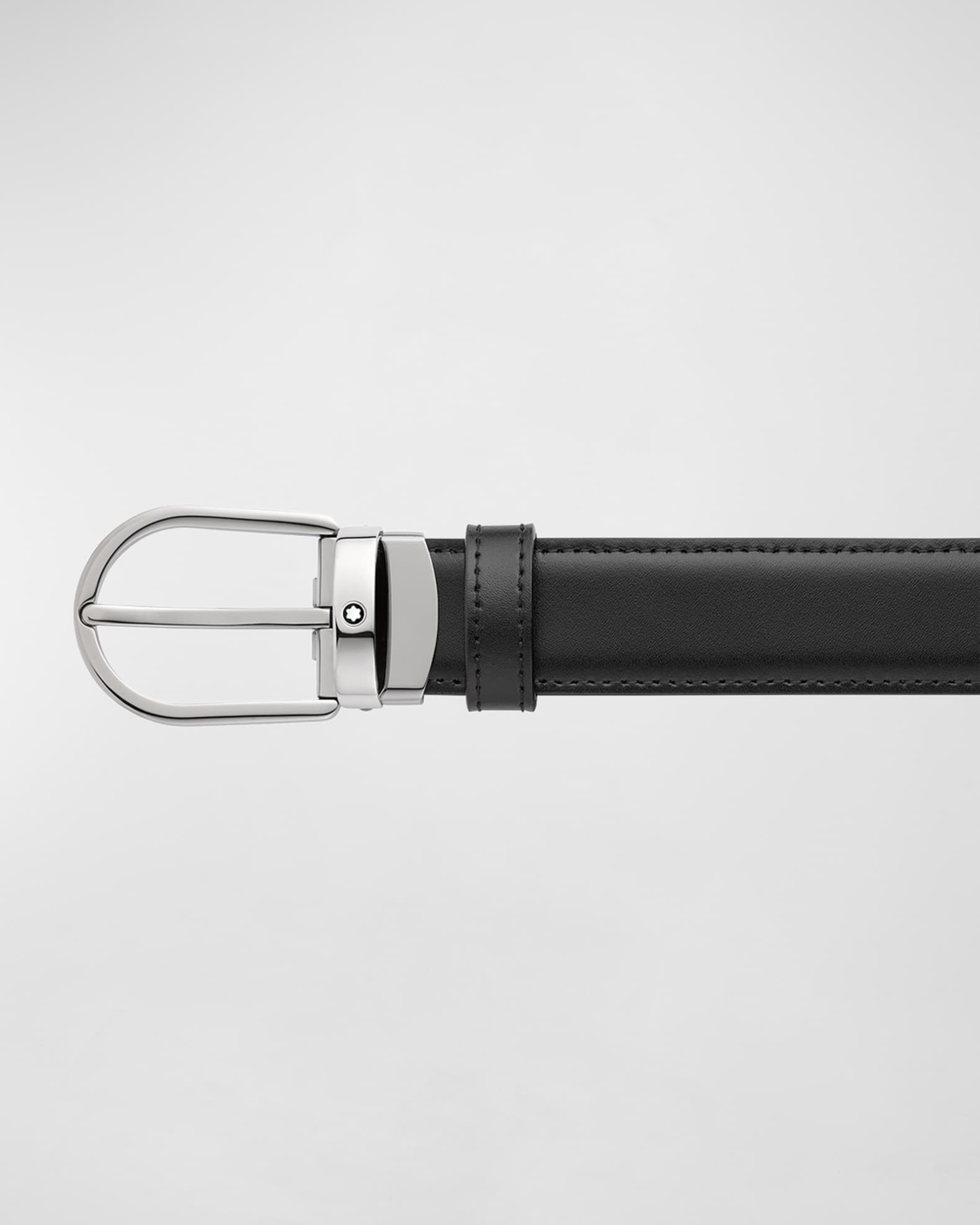 Montblanc Men's Horseshoe Reversible Leather Belt | Neiman