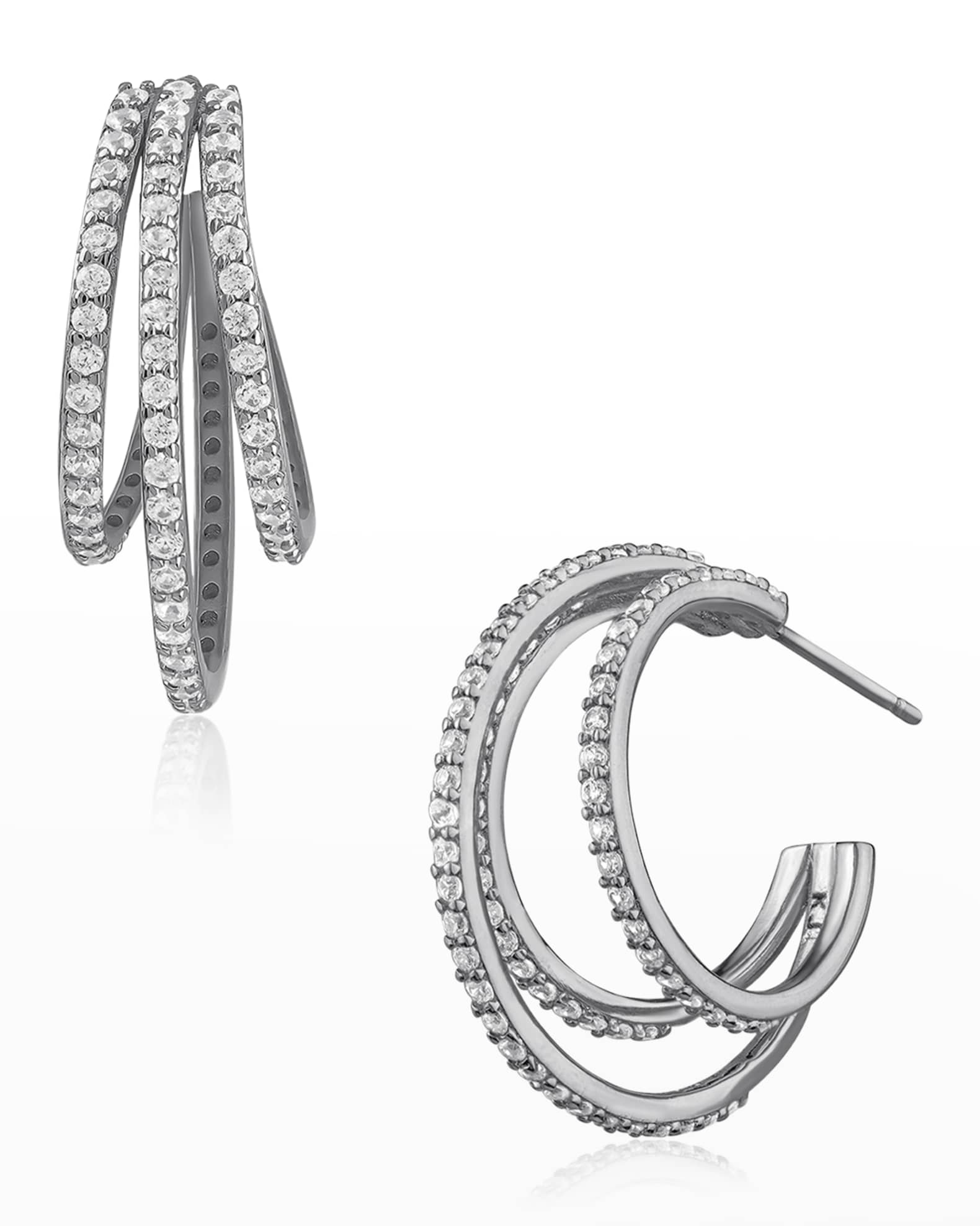 Kenneth jay pave on sale huggie hoop earrings