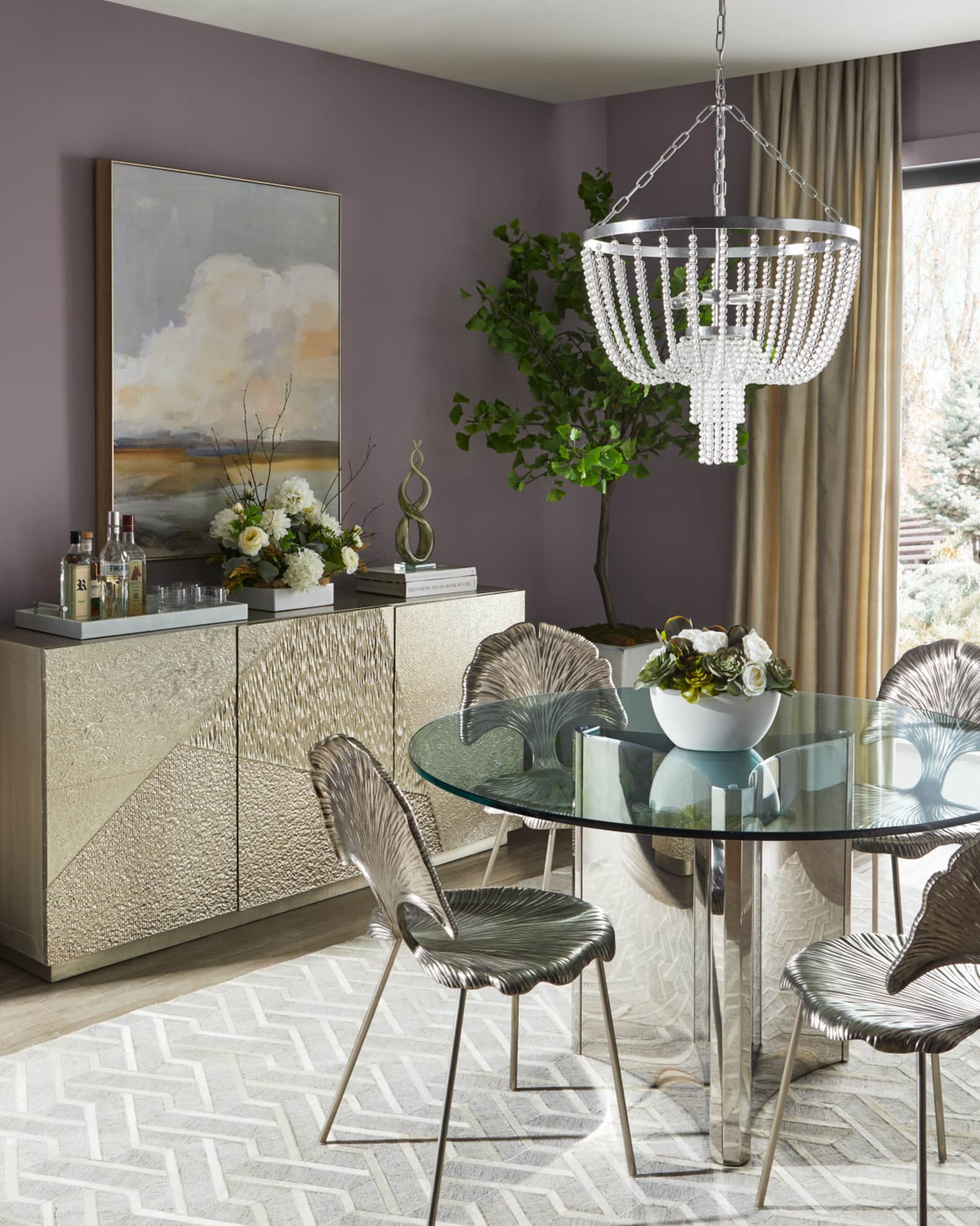 Abbott round outlet dining table