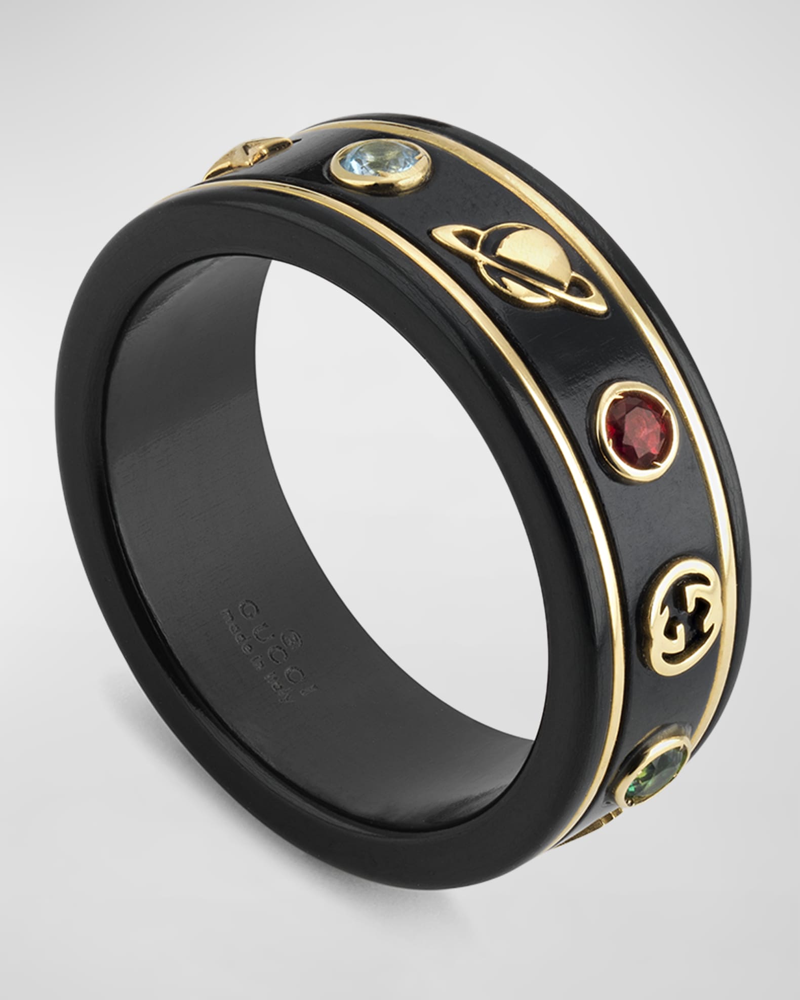 Gucci Icon Band Ring in Black | Neiman Marcus