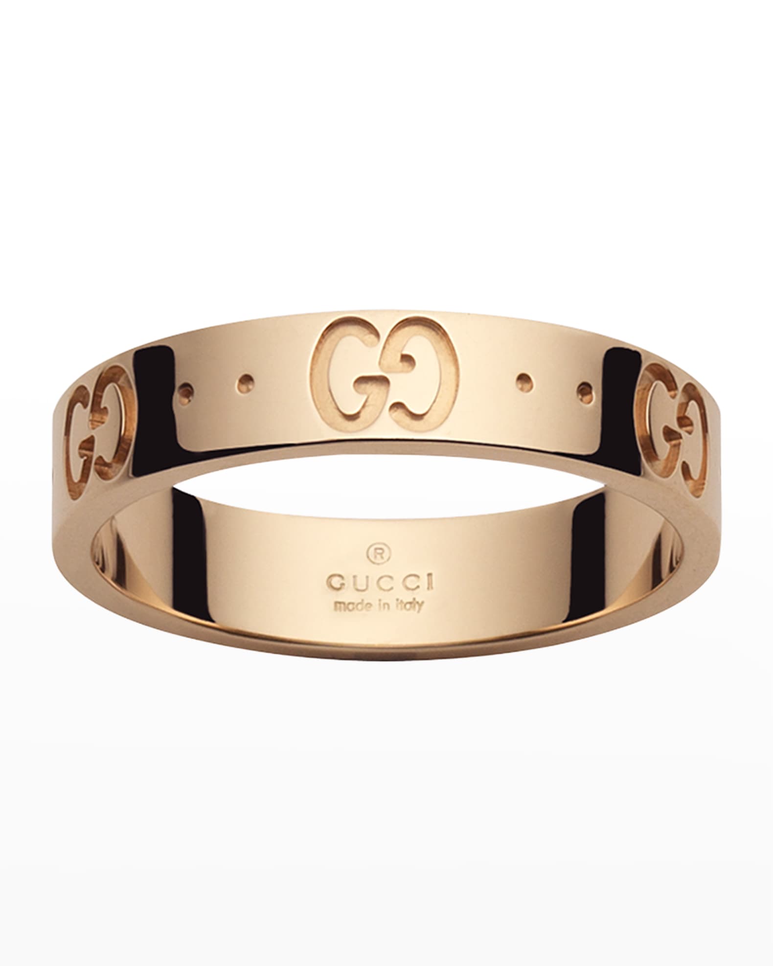 Icon Thin Band Ring in Pink Gold 0