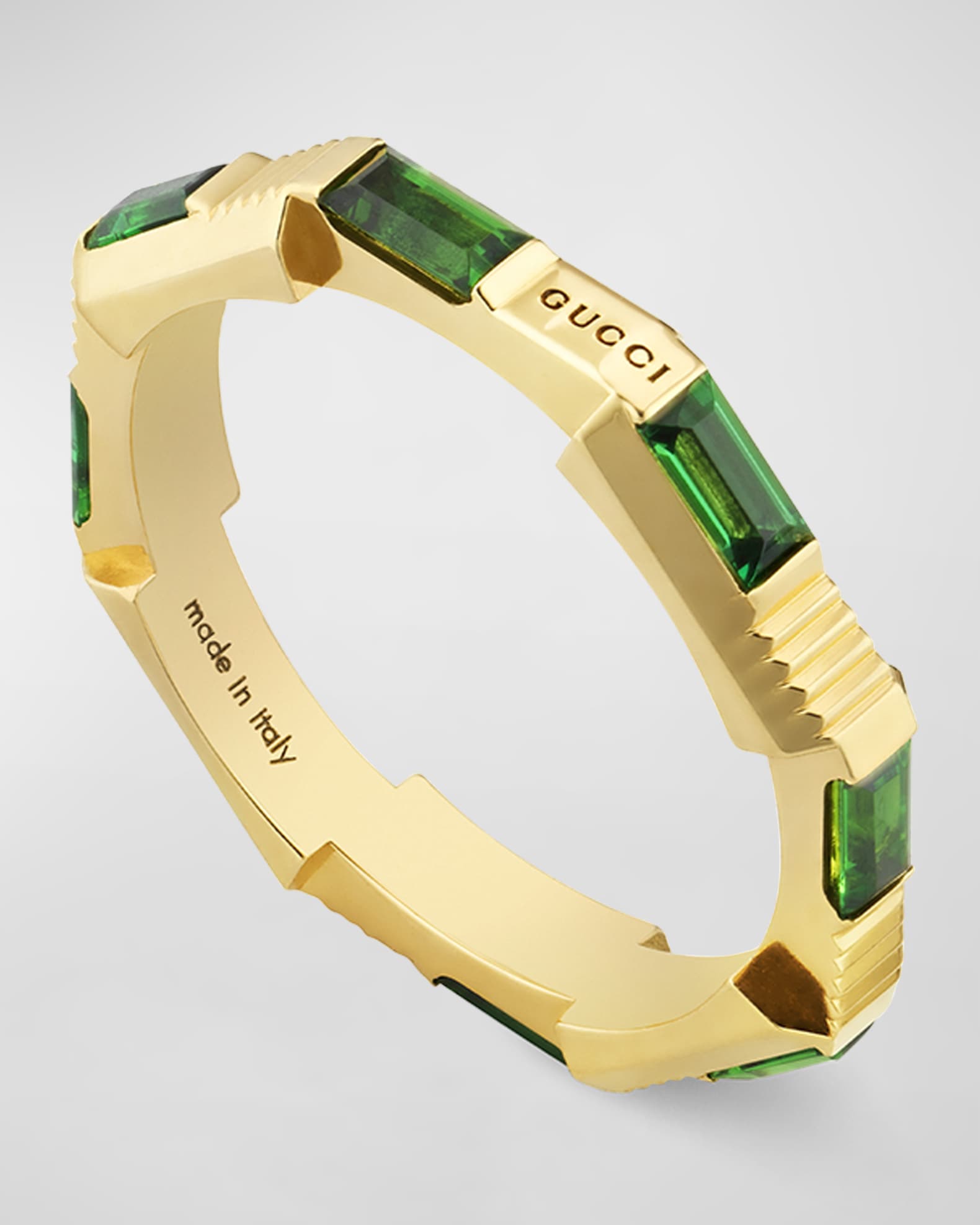 Link to Love 3mm Green Ring 0
