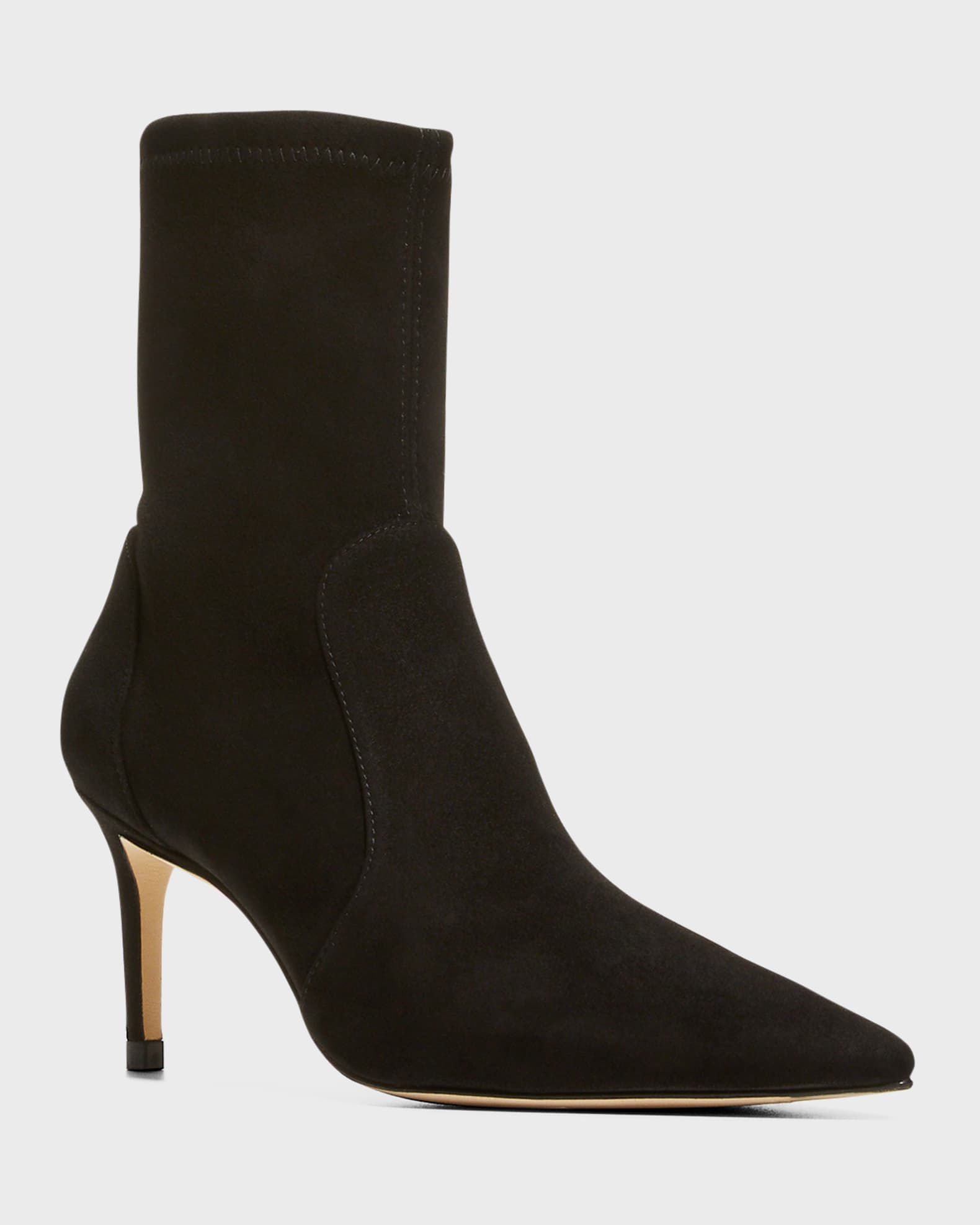 Stuart Stretch Suede Stiletto Booties 1