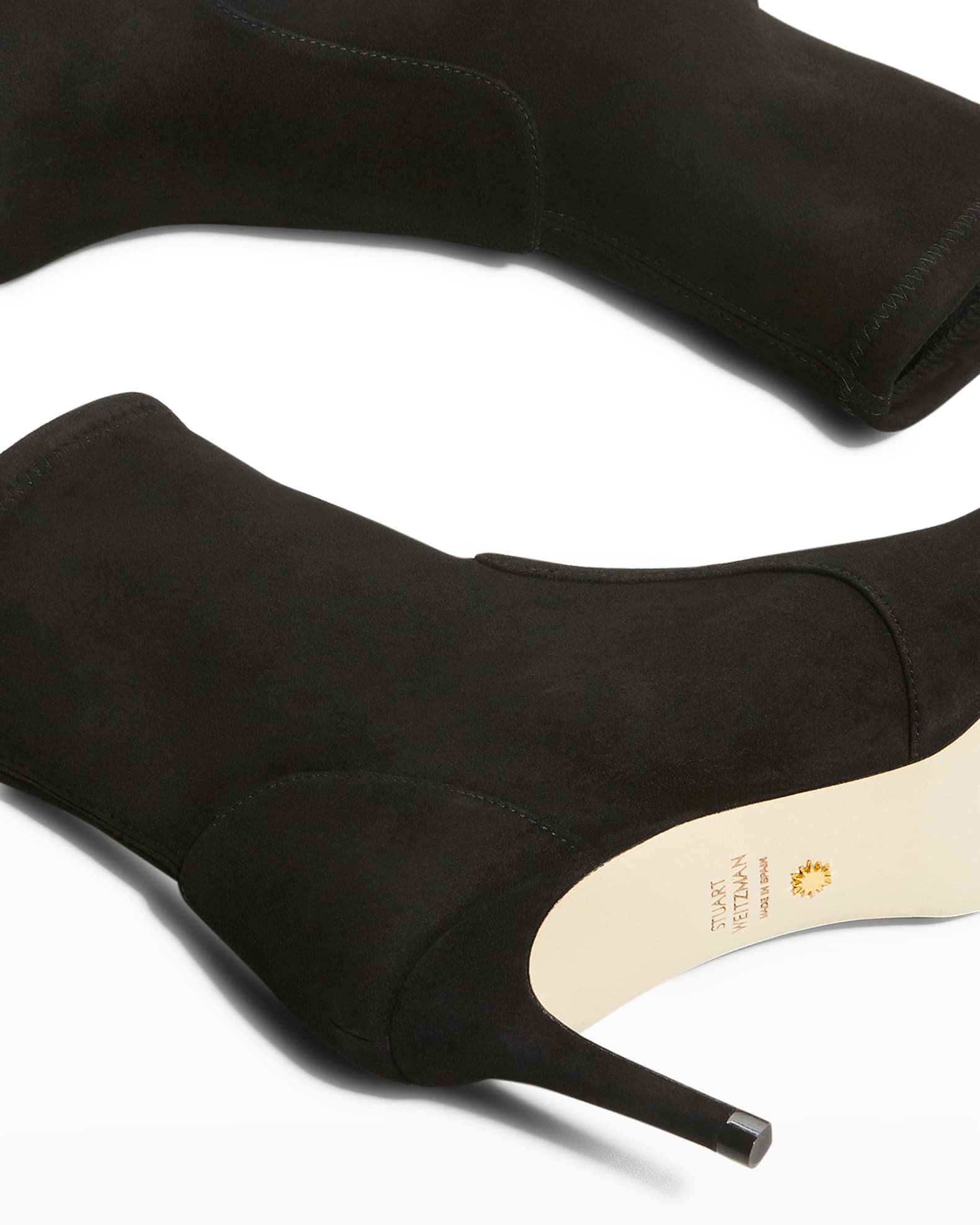 stuart weitzman black suede booties