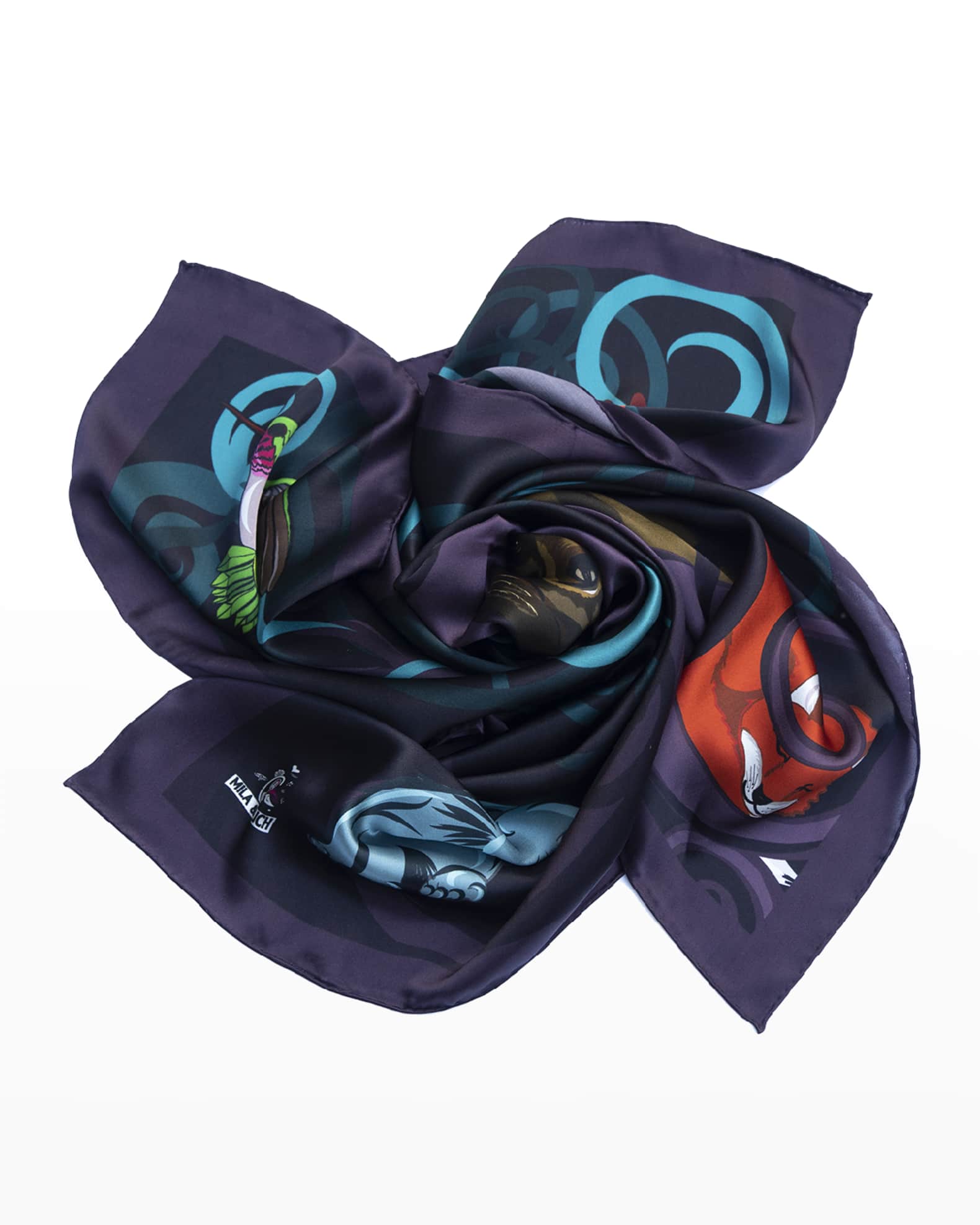 Strength Animal-Print Silk Scarf 1