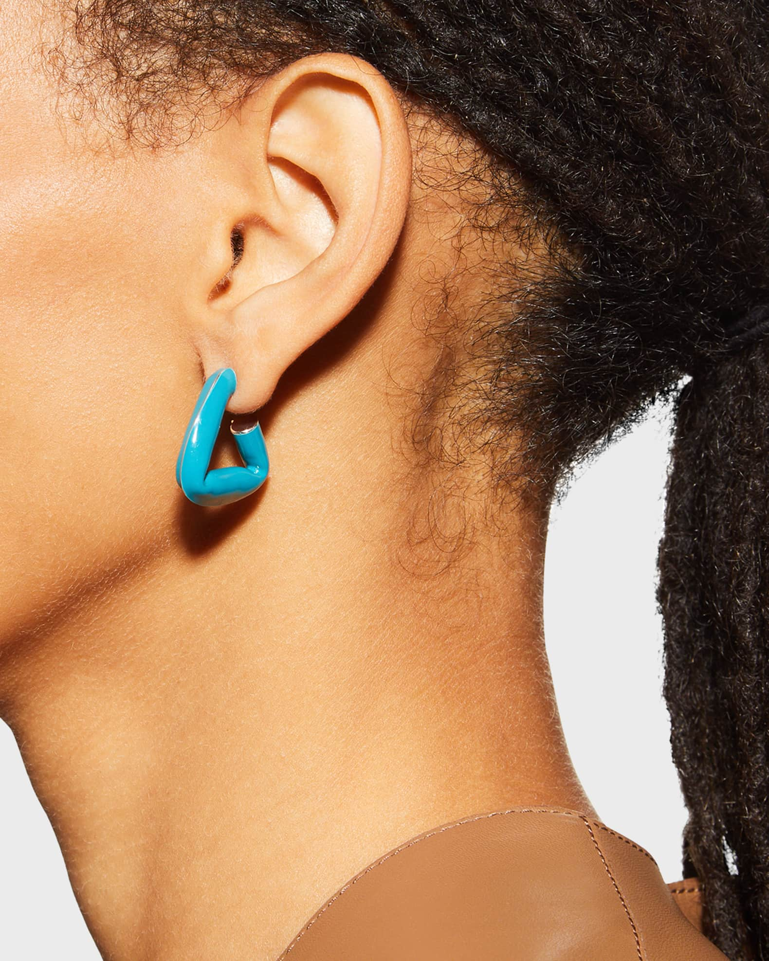 Marc Jacobs Large Enamel Hoop Earrings