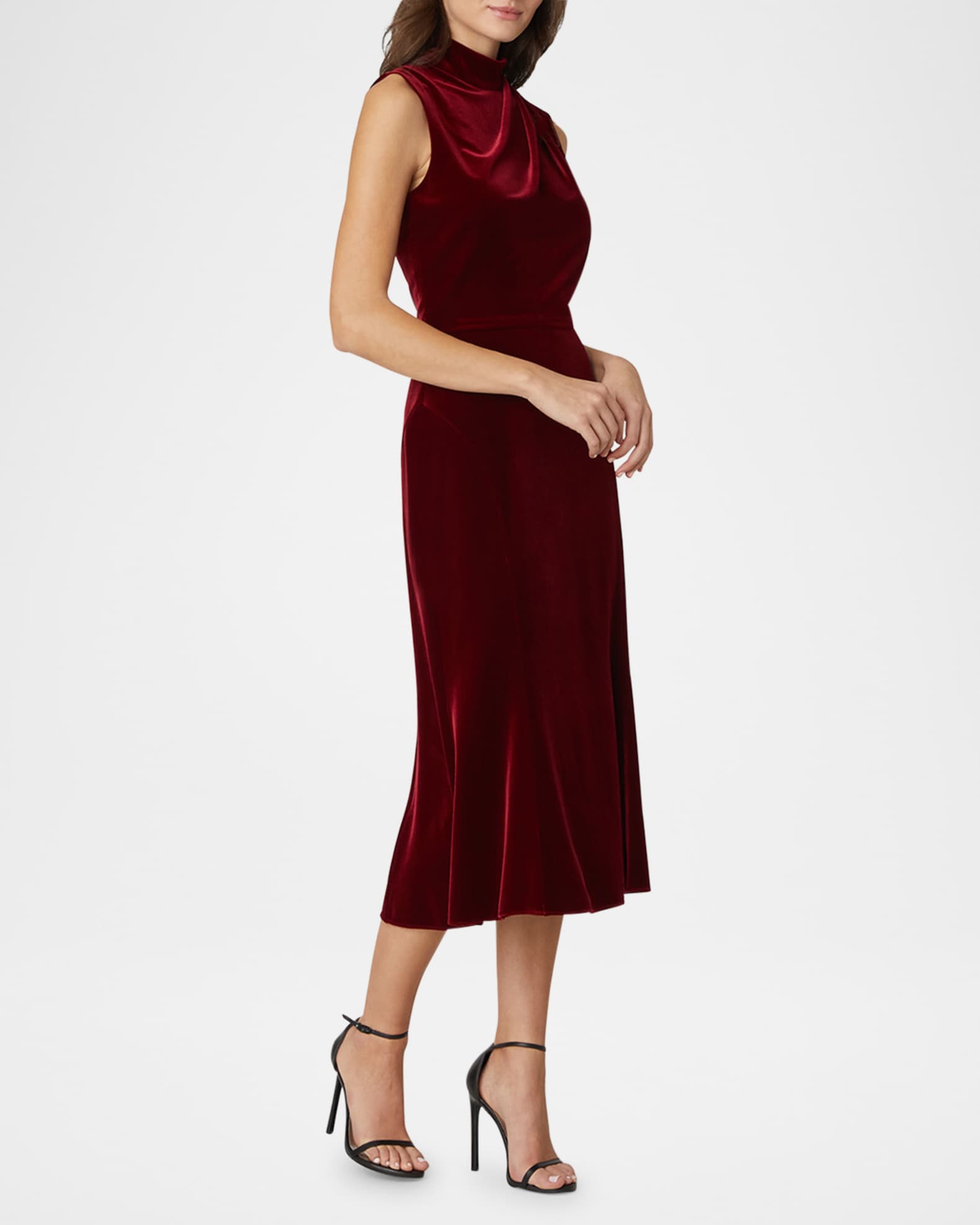 Shoshanna Audrey Sleeveless Velvet Dress Neiman Marcus