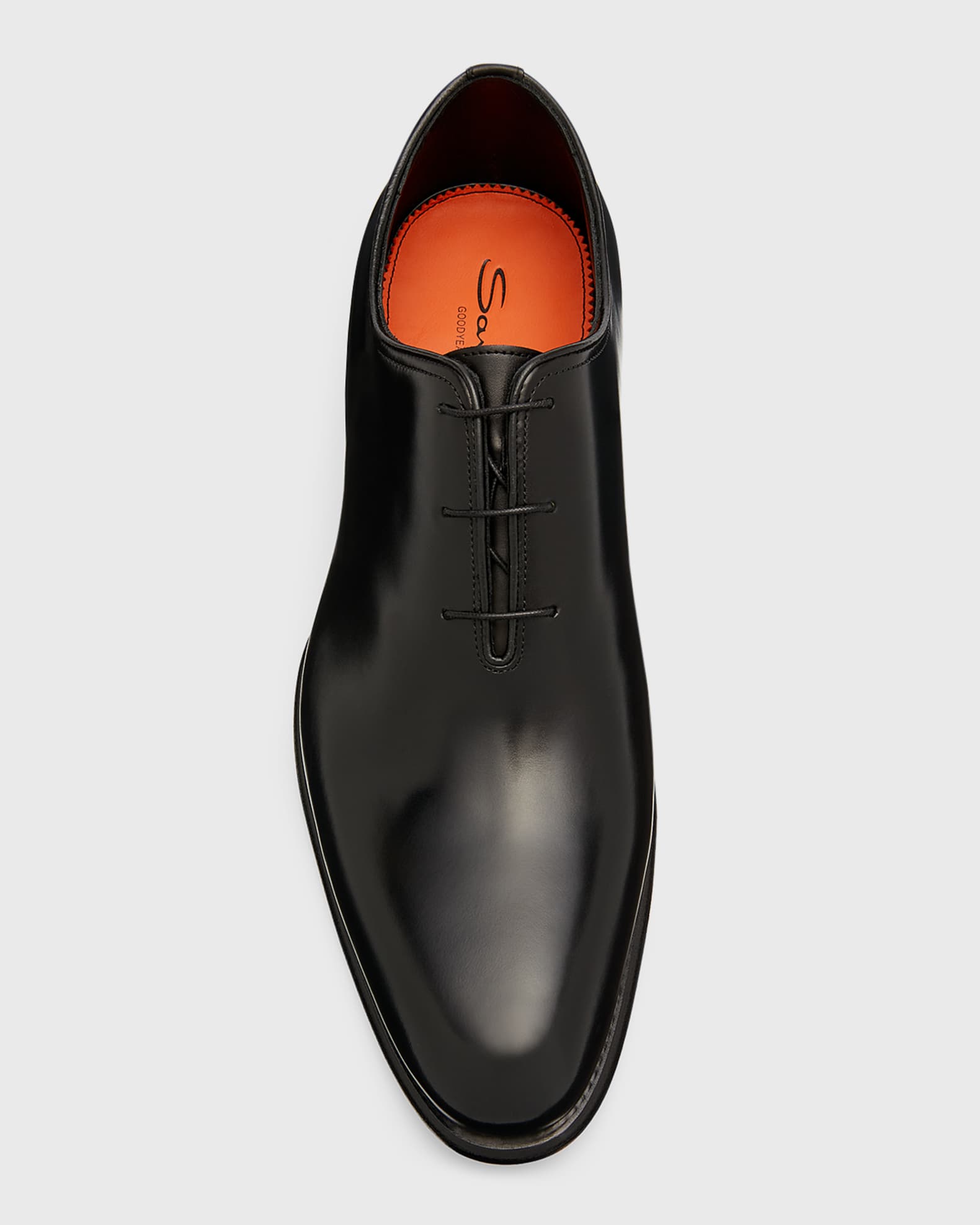 Santoni Men's People Leather Dress Oxfords | Neiman Marcus