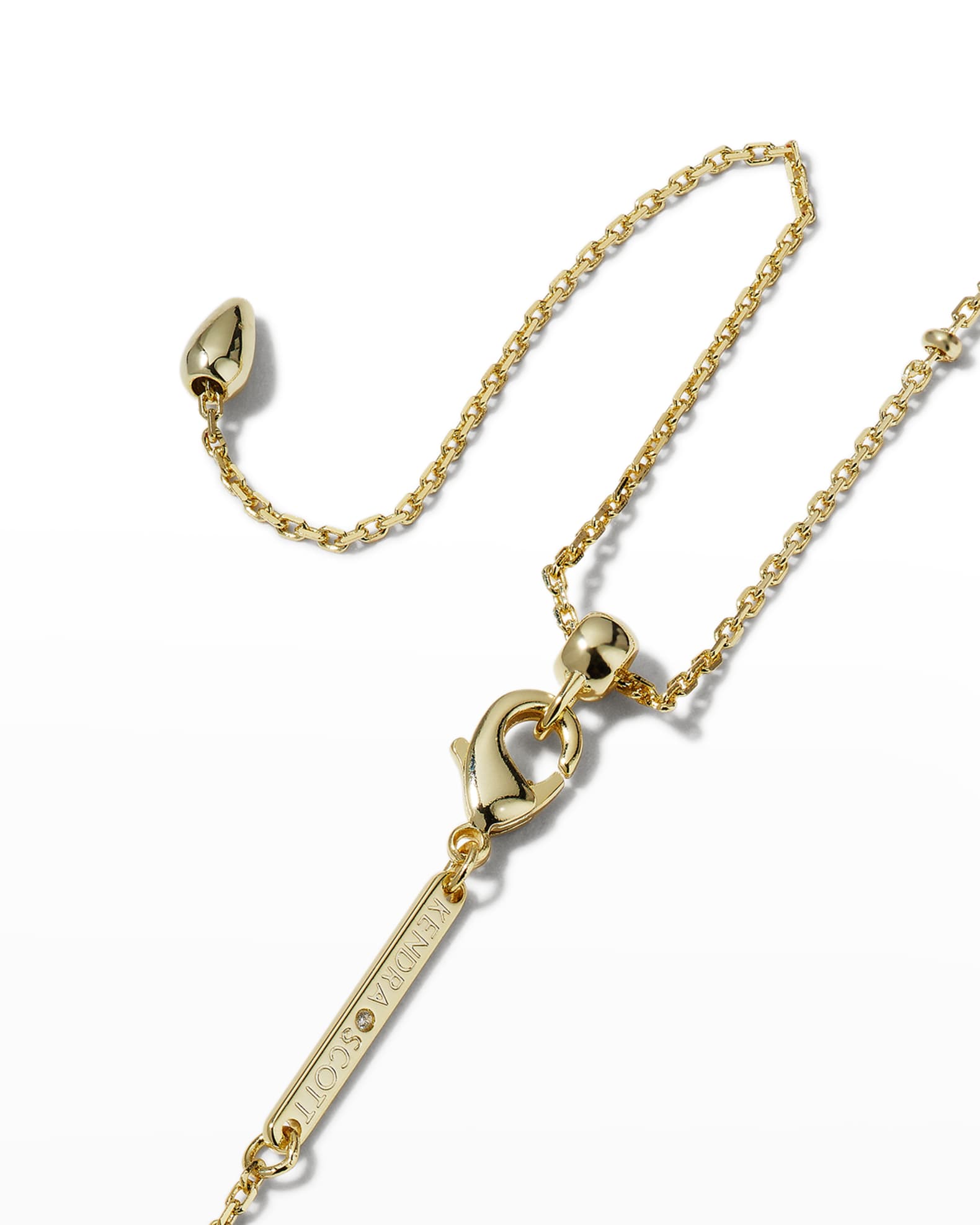 Kendra Scott Ari Heart Crystal Pendant Necklace - 14k Gold Plate ...