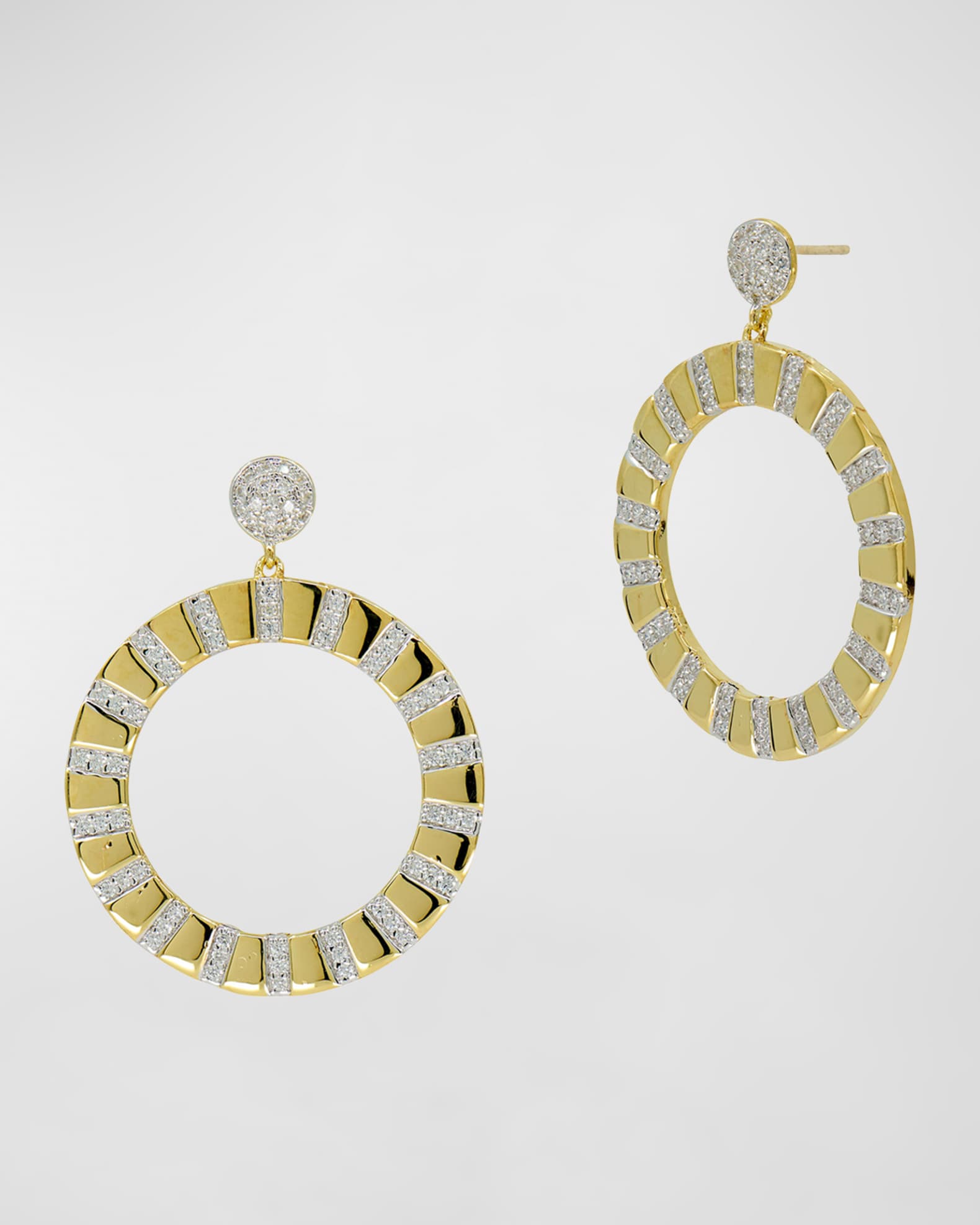 FREIDA ROTHMAN Classic Pavé Hoop Earrings main image 0