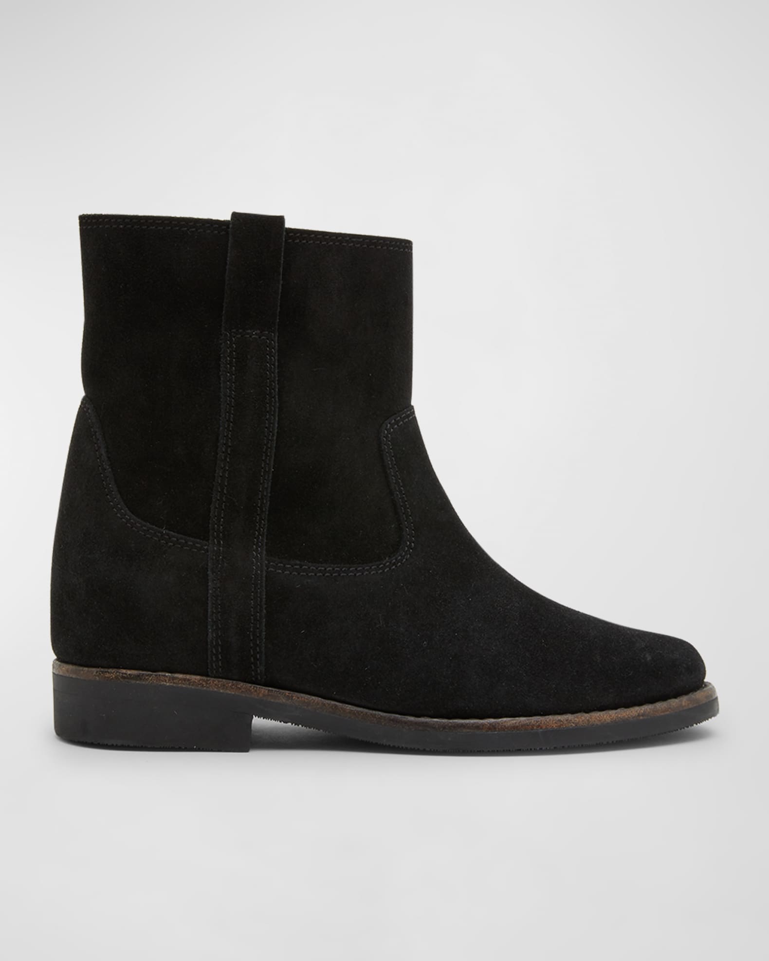 The Western Ankle Boot in Suede