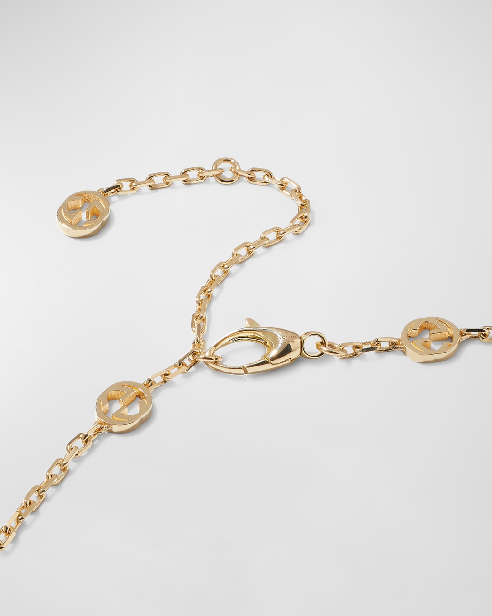 Gucci interlocking g necklace gold sale