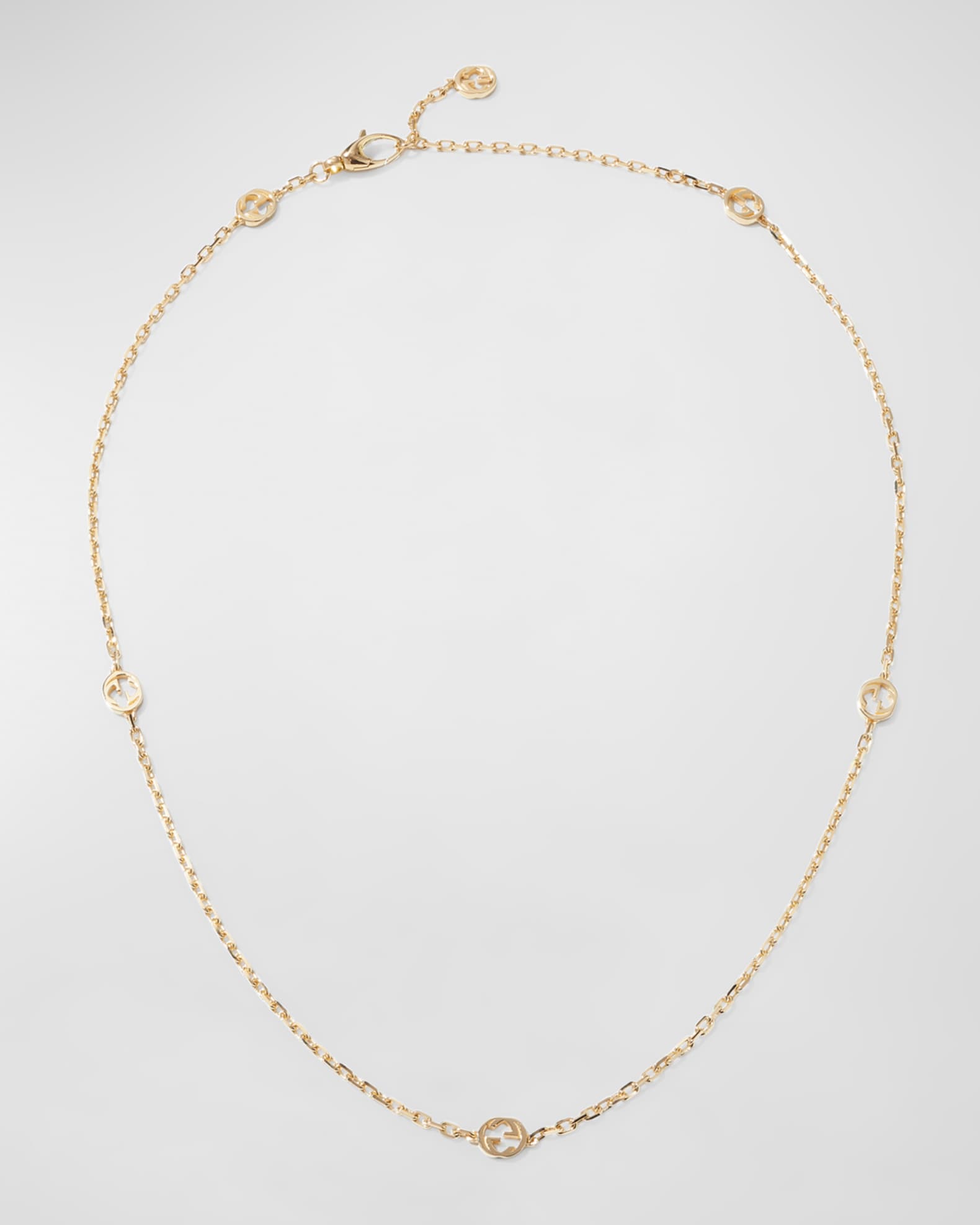 Gucci Interlocking G 18k Gold Chain Necklace | Neiman Marcus
