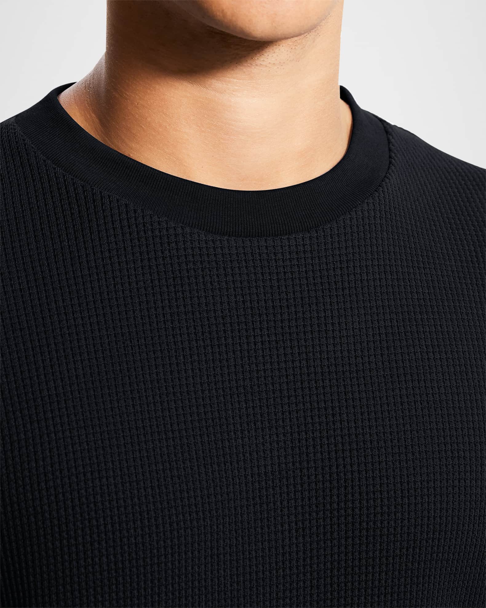 THEORY Size S Navy Waffle Knit Merino Wool Crew-Neck Pullover main image 1