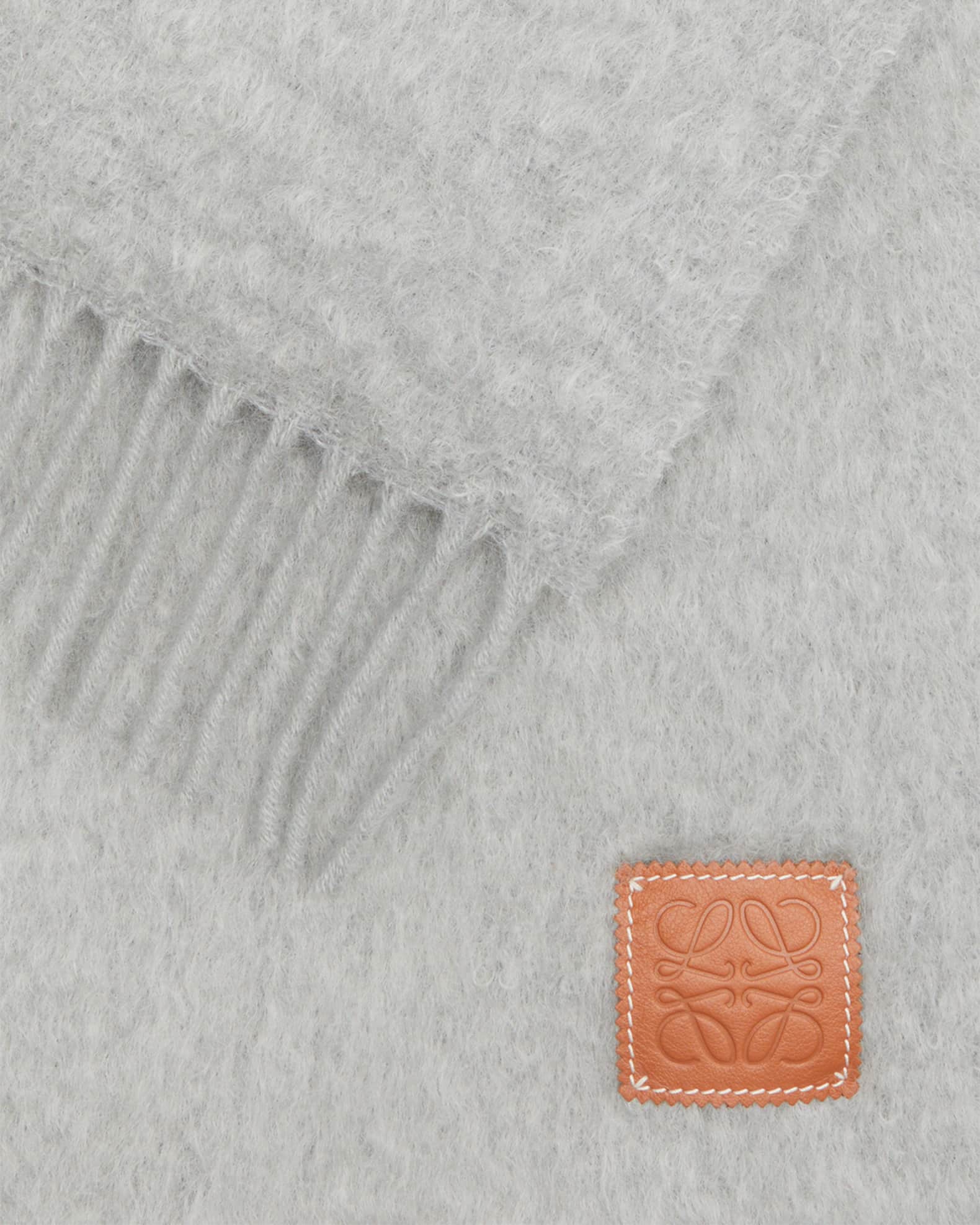 Loewe Anagram Mohair Fringe Scarf | Neiman Marcus