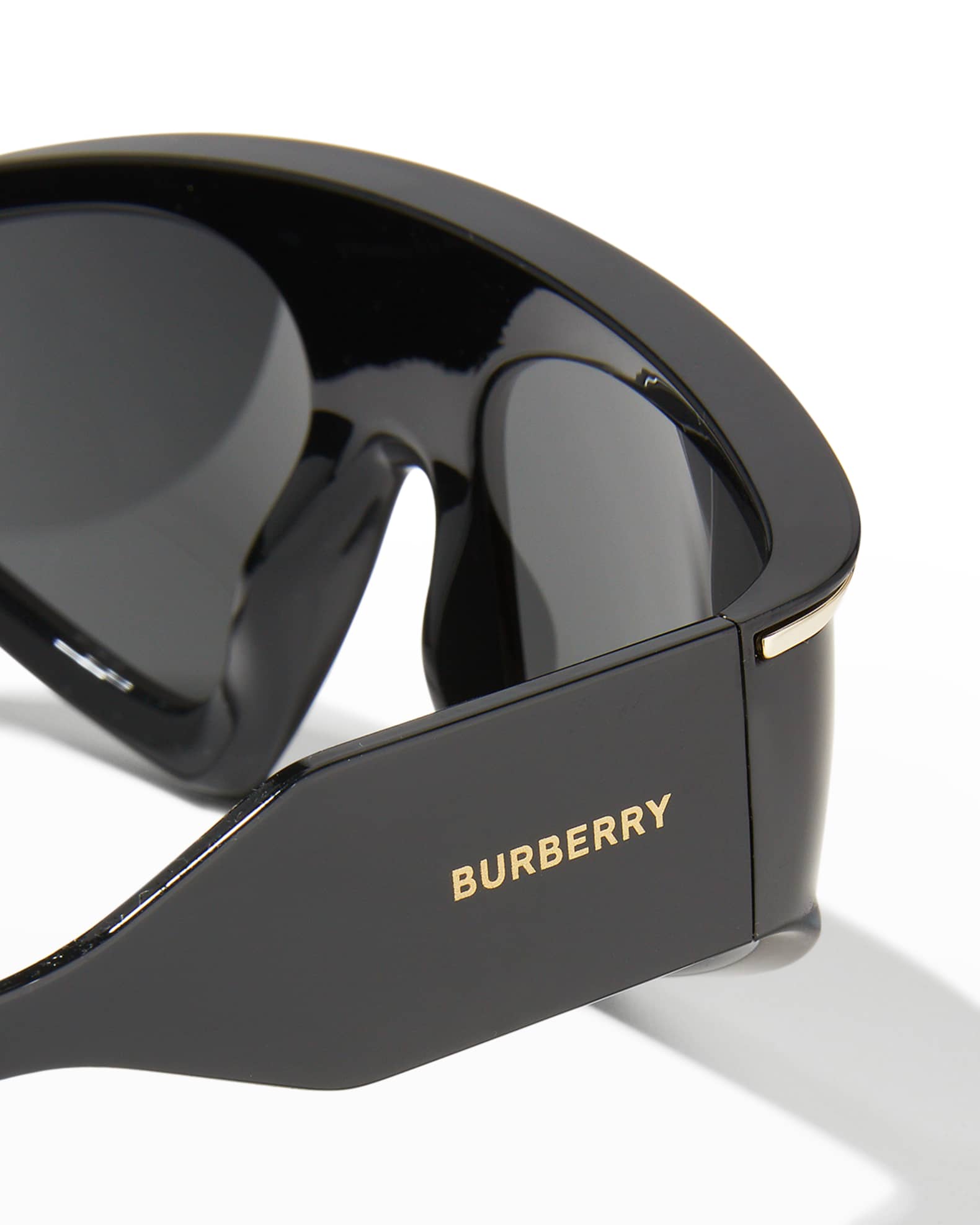 Burberry Oversized Propionate Shield Sunglasses Neiman Marcus