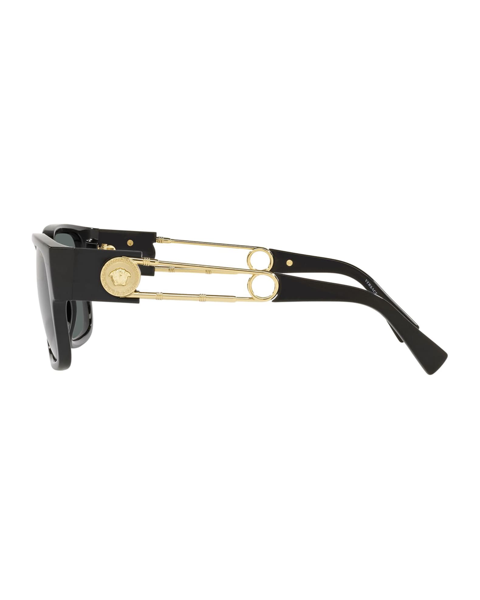 Versace Medusa Safety Pin Rectangle Propionate Sunglasses Neiman Marcus 