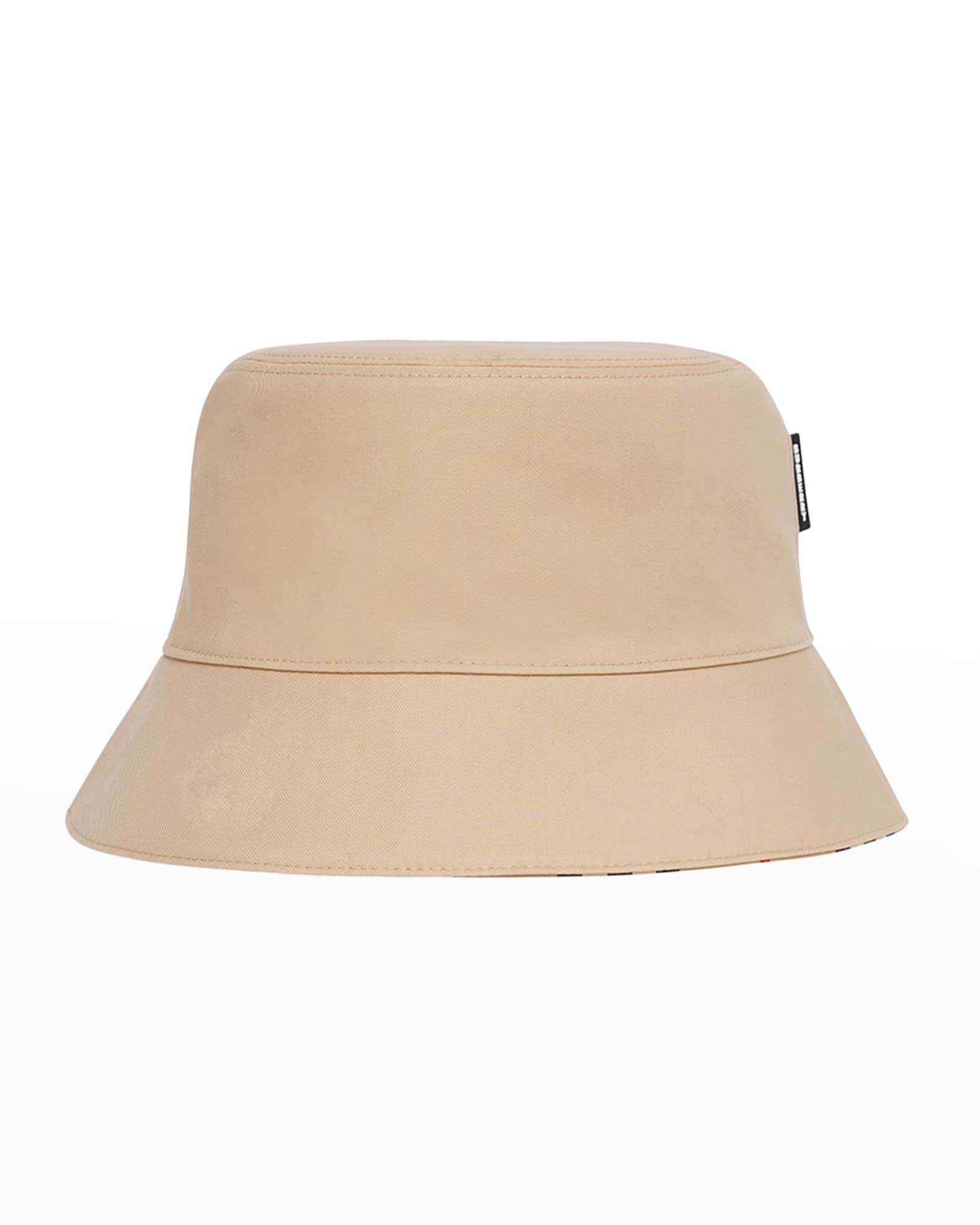 Burberry Reversible Beige Cotton Icon Stripe Bucket Hat – BlackSkinny